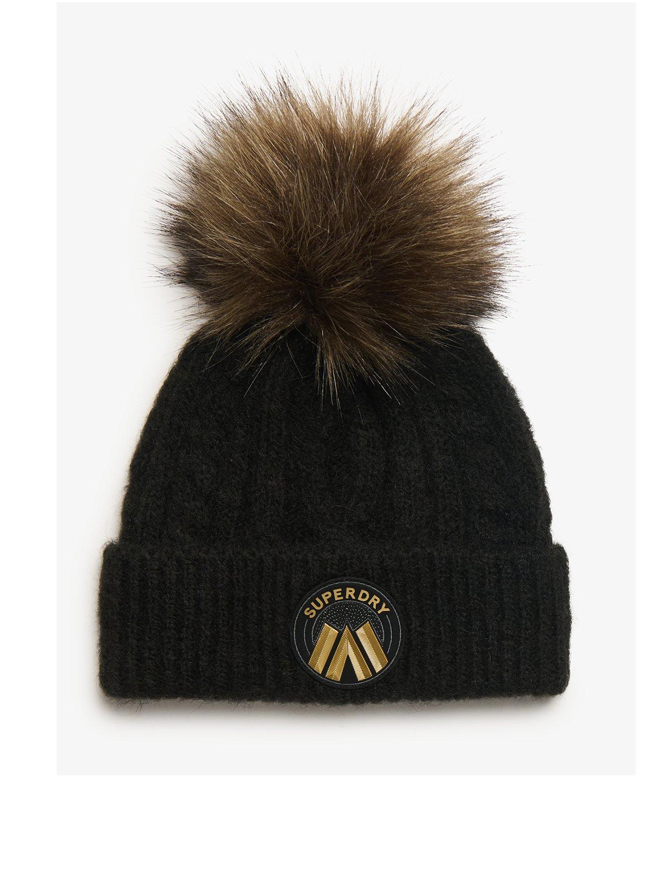 superdry-cable-luxe-knit-beanie-hat-black