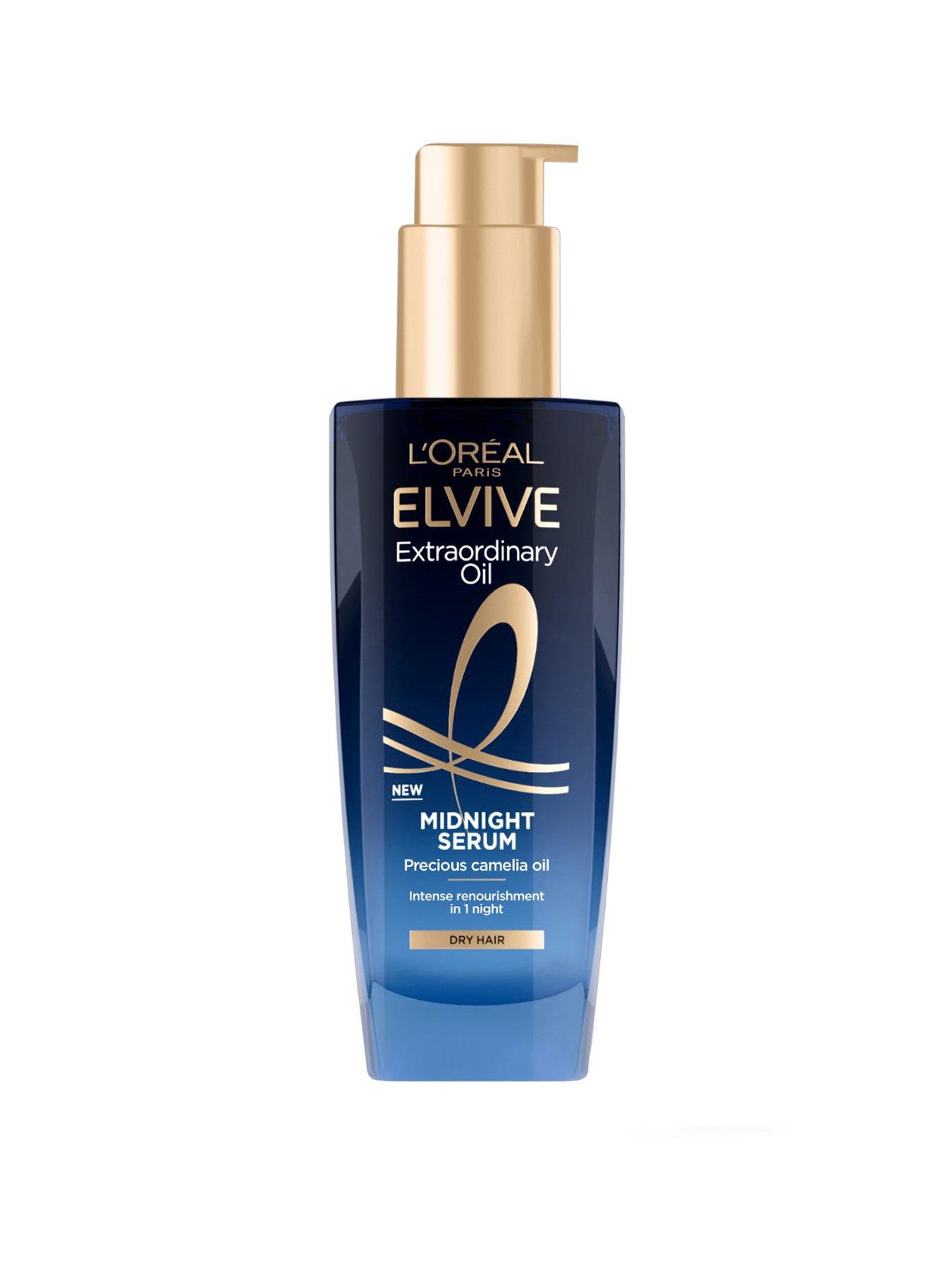L'Oreal Paris Elvive Extraordinary Oil Midnight Serum, Renourishing Hair Treatment for Dry Hair, 100ml