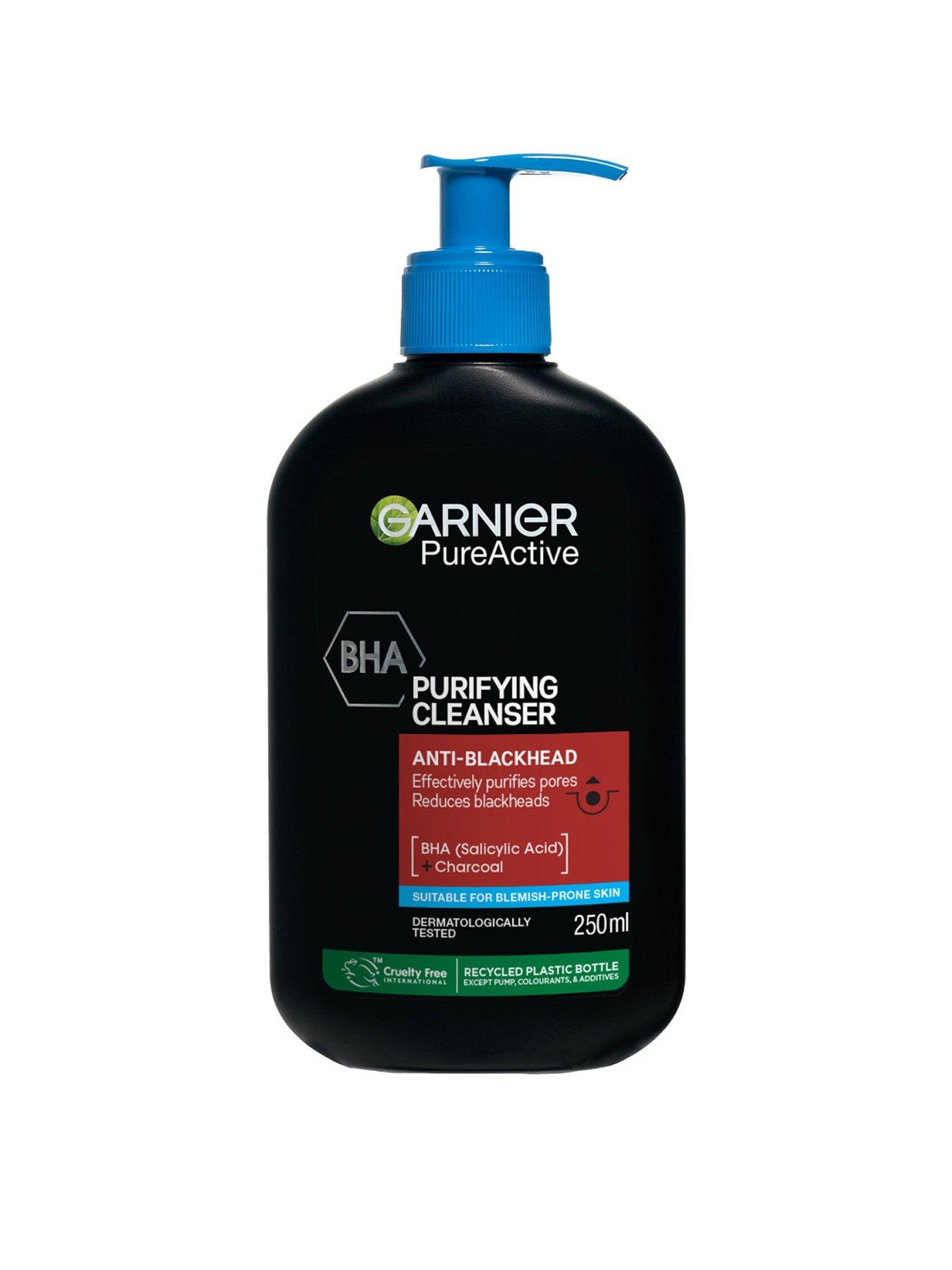 undefined NEW Pure Active BHA (Salicylic Acid) + Charcoal Daily Face Cleanser - Up to 24h Mattifying  &  Cleansing Gel For Blemish Prone Skin, Anti-blackhead - Vegan*, Leaping Bunny Approved