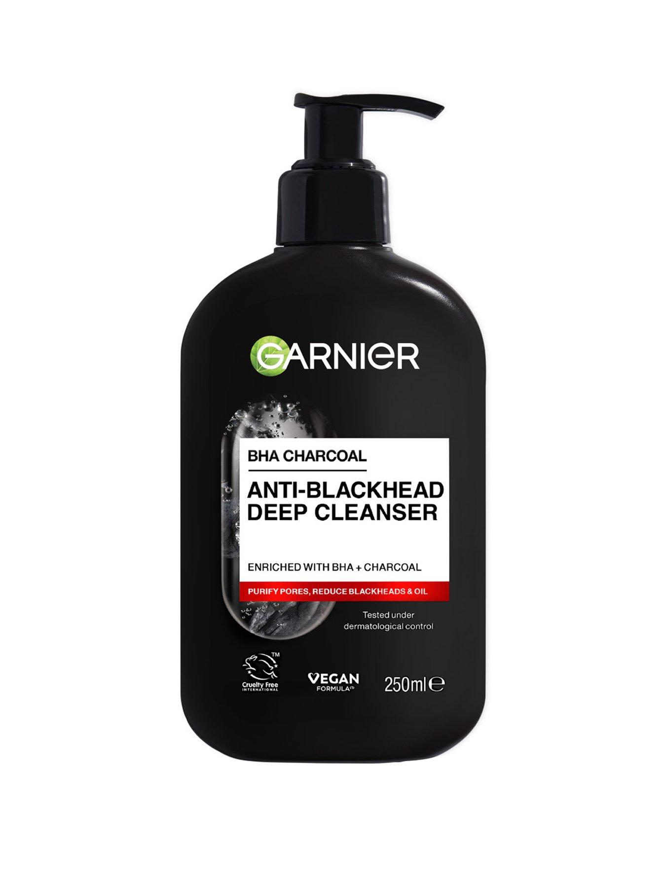 Garnier NEW Pure Active BHA (Salicylic Acid) + Charcoal Daily Face Cleanser - Up to 24h Mattifying  &  Cleansing Gel For Blemish Prone Skin, Anti-blackhead - Vegan*, Leaping Bunny Approved