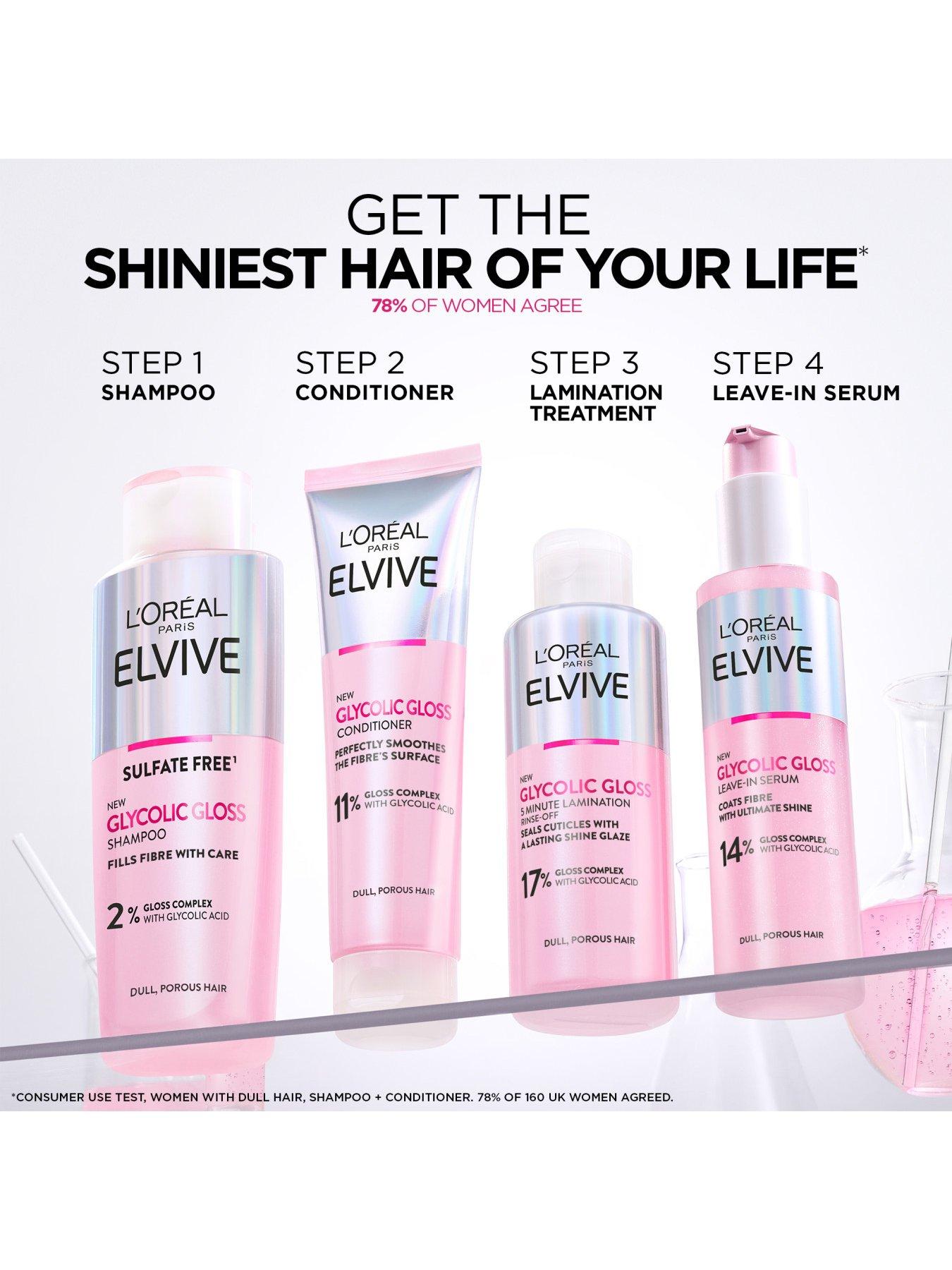 Image 2 of 8 of L'Oreal Paris L'Or&egrave;al Paris Elvive Glycolic Gloss Leave-In Serum for Dull Porous Hair, 200ml