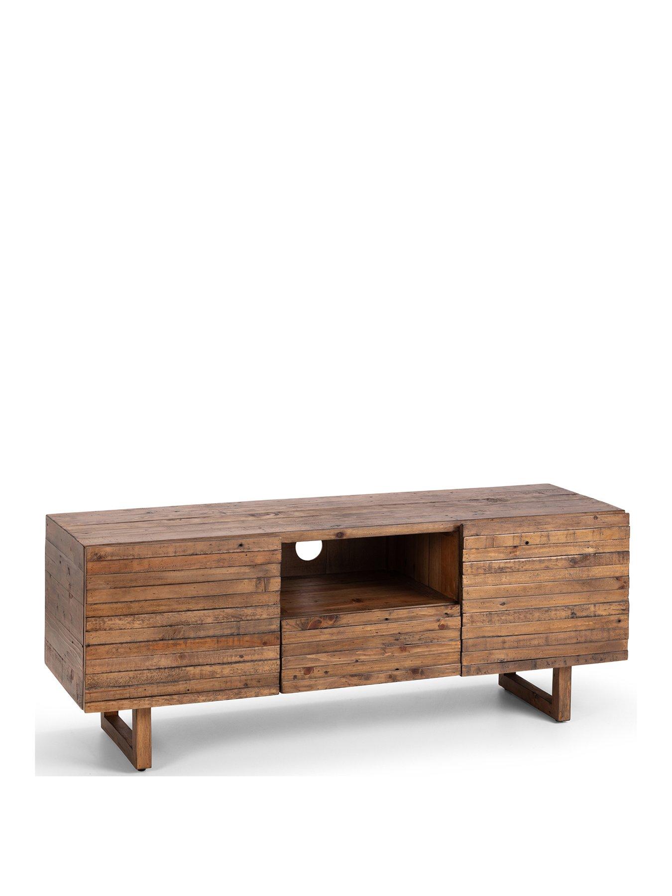 Image 3 of 6 of Julian Bowen Woburn Media Unit in Reclaimed Pine&nbsp;- Dark Oak