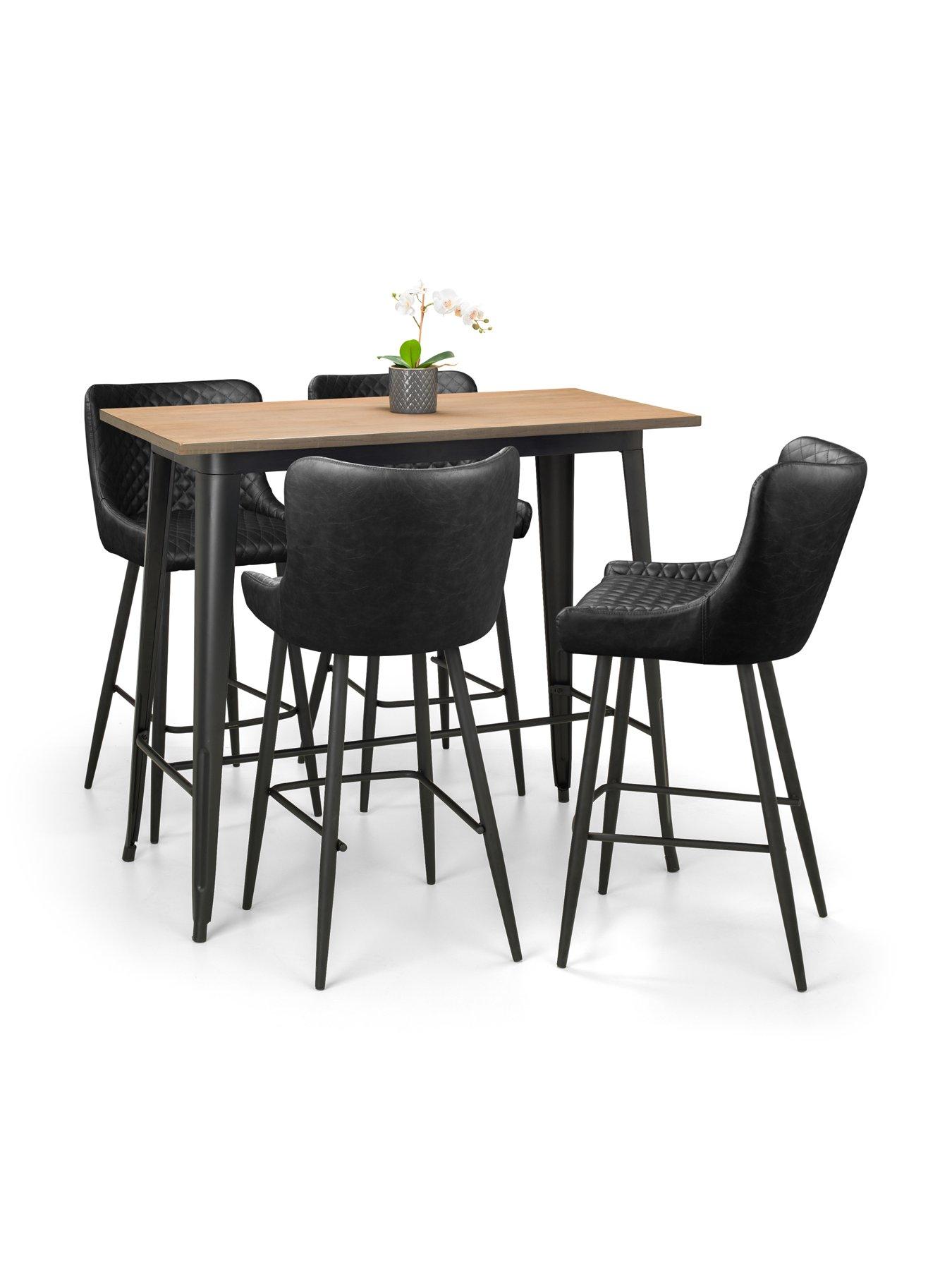  image of julian-bowen-luxe-faux-leather-barstool-black