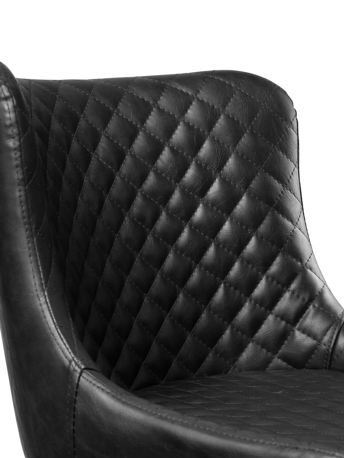  image of julian-bowen-luxe-faux-leather-barstool-black