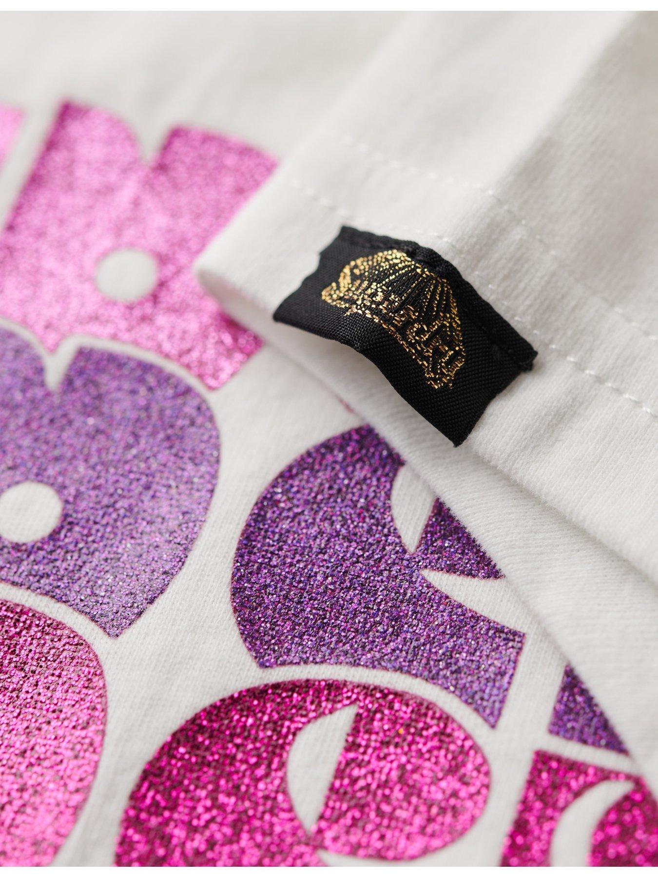 Image 5 of 5 of Superdry Retro Glitter Logo T-Shirt - Cream