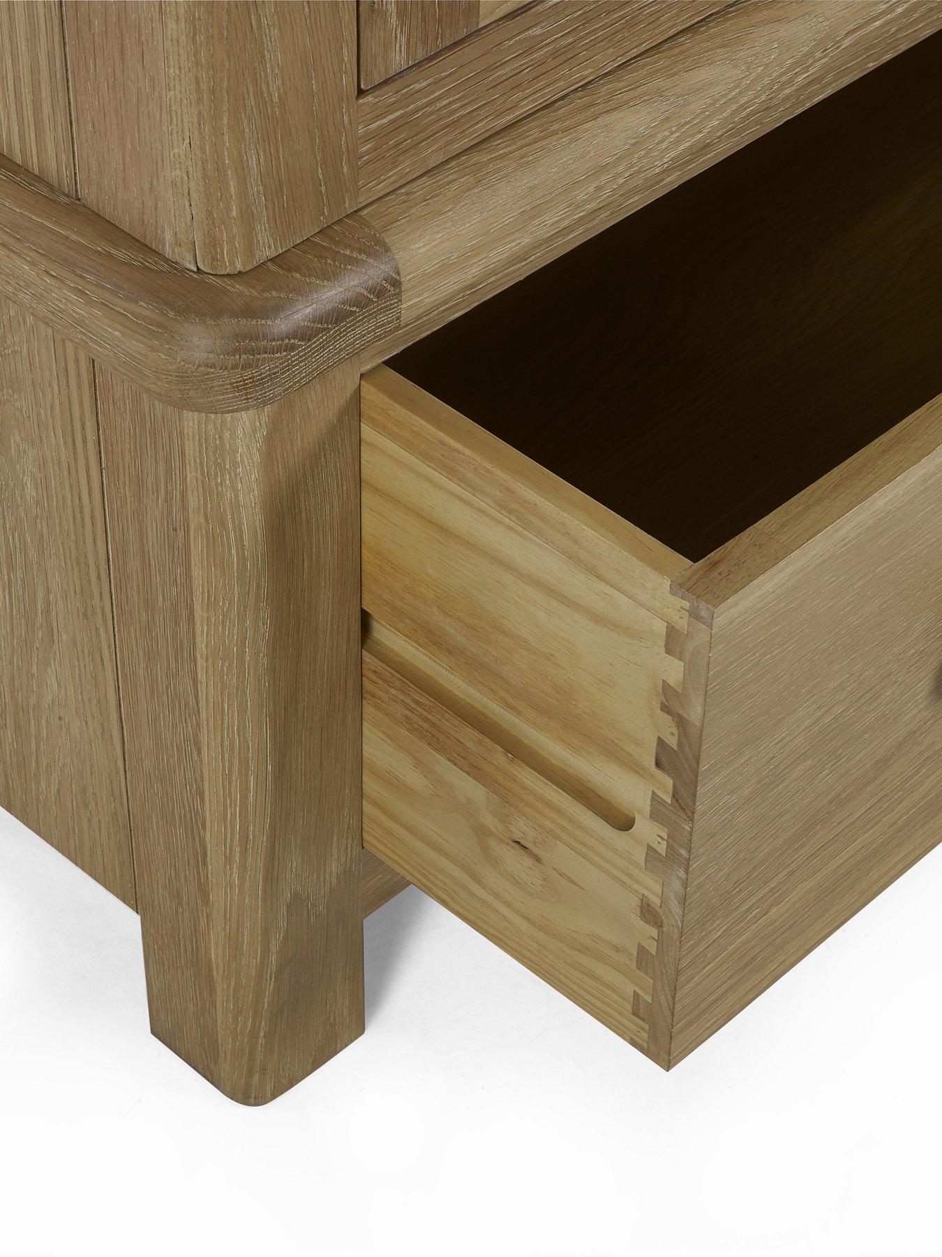  image of julian-bowen-memphis-limed-oak-2-door-1-drawer-wardrobe