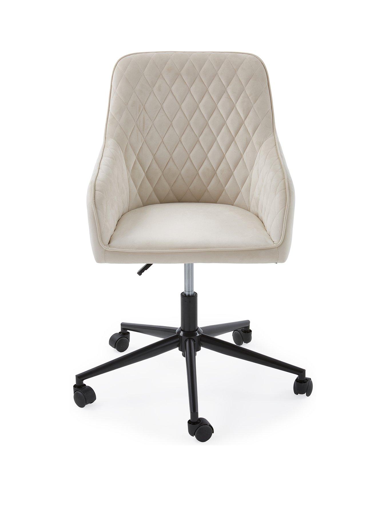  image of very-home-diamond-fabricnbspoffice-chairnbsp--natural-fsc-certified