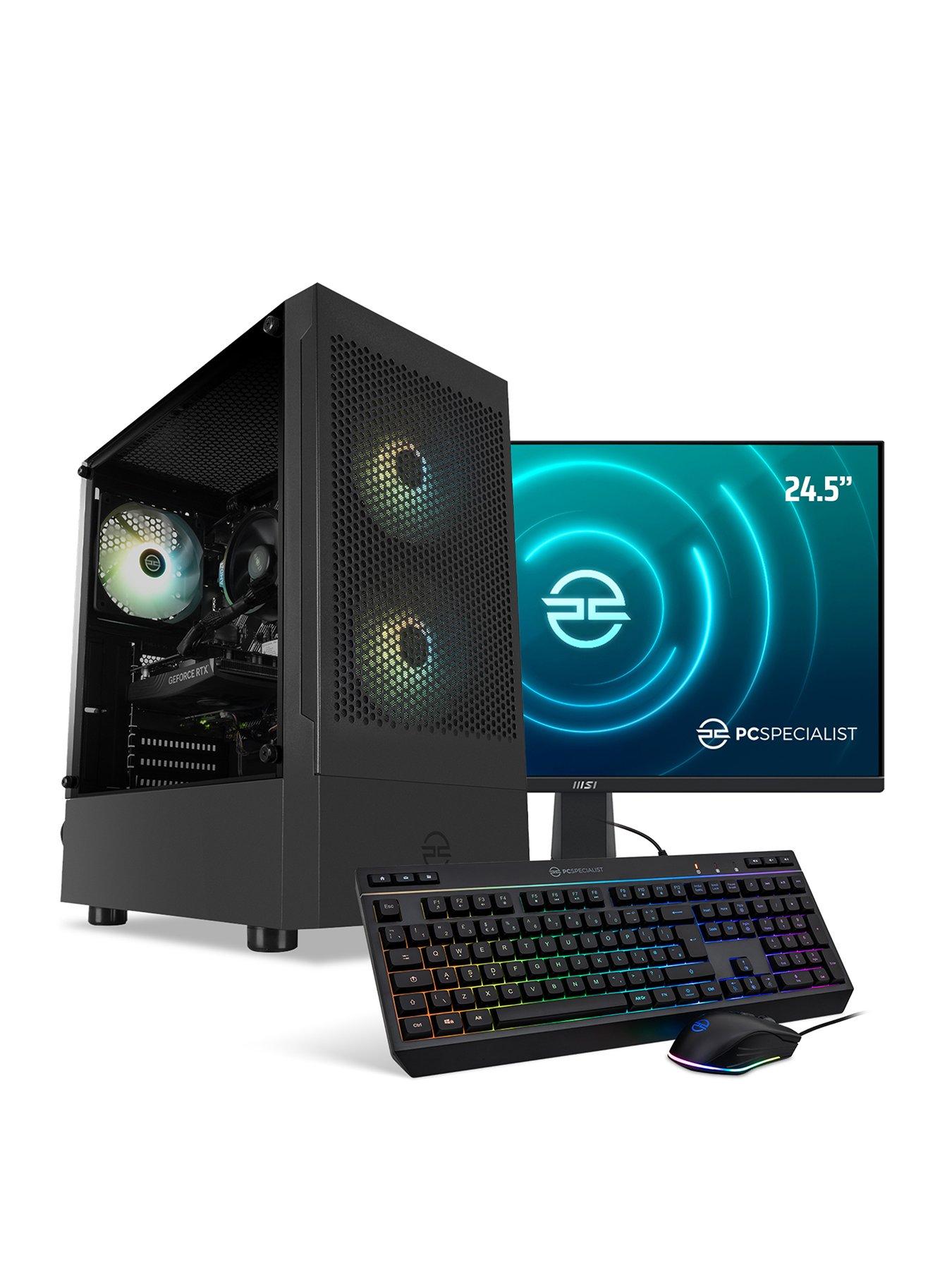 PCSpecialist Fusion 200 Gaming Desktop, 24-inch FHD Monitor