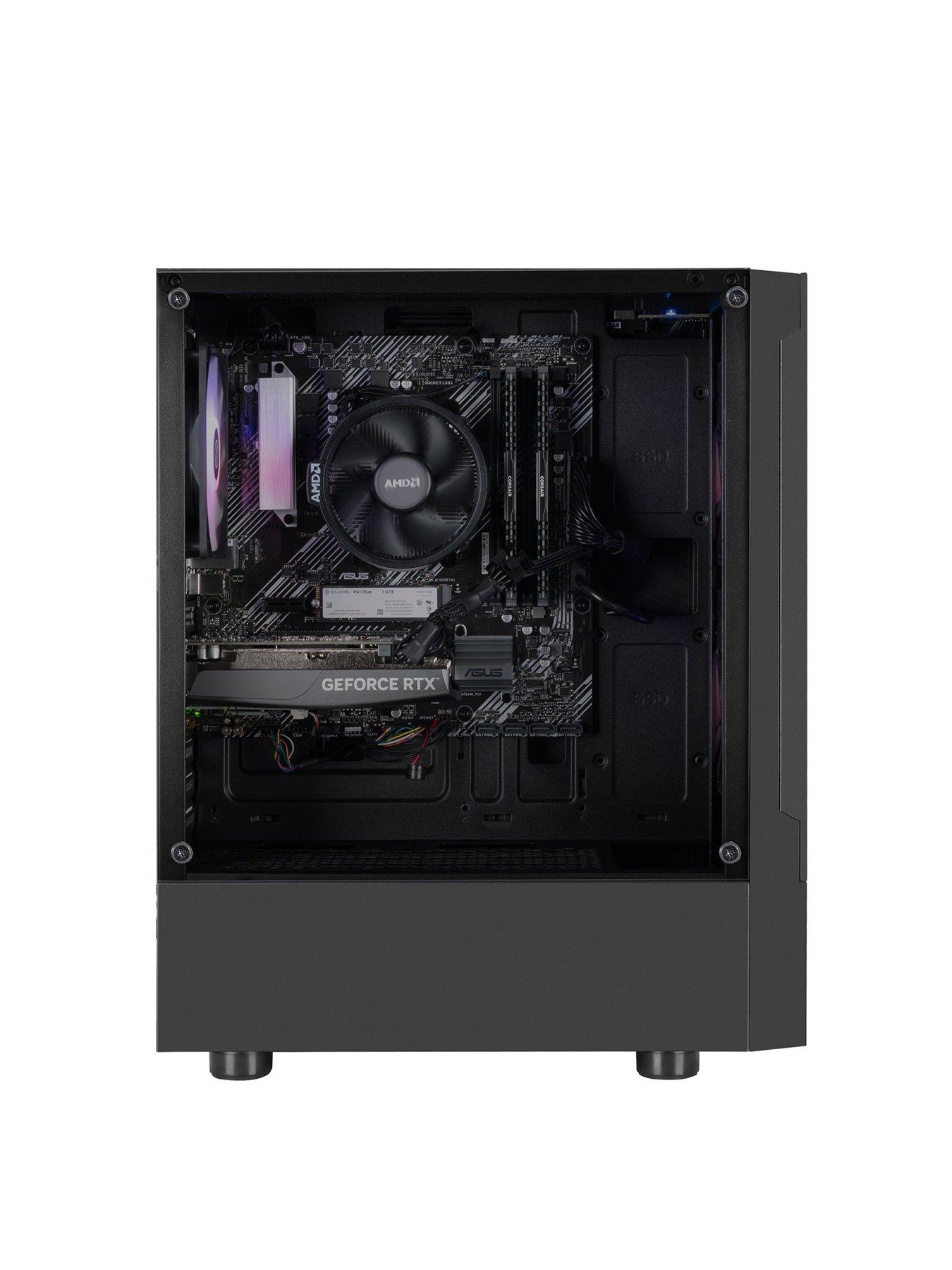 Image 2 of 6 of PCSpecialist Fusion 200 Gaming Desktop, 24-inch FHD&nbsp;Monitor, Keyboard &amp; Mouse Bundle - NVIDIA GEFORCE RTX 4060, AMD Ryzen 5, 16GB RAM, 1TB SSD
