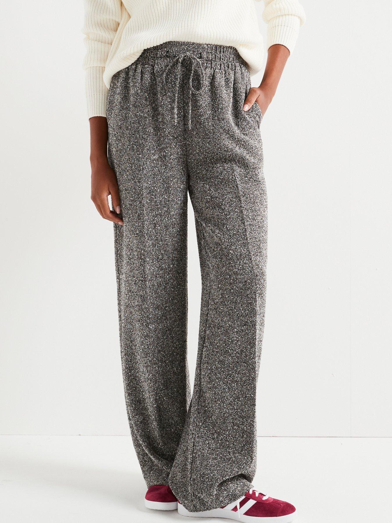 undefined Textured Pull On Trouser - Black