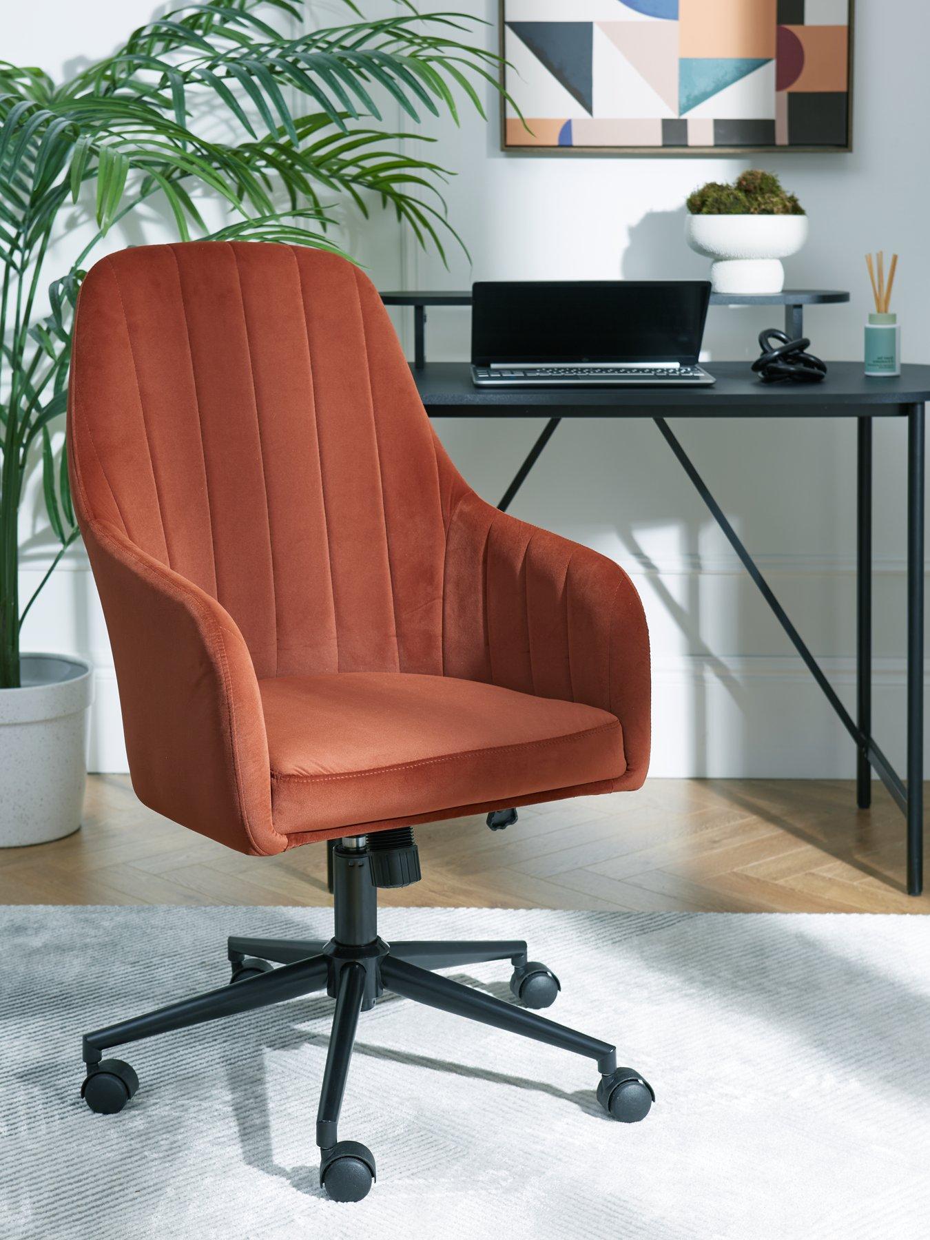 front image of very-home-molby-fabric-office-chair-rustblack-fsc-certified