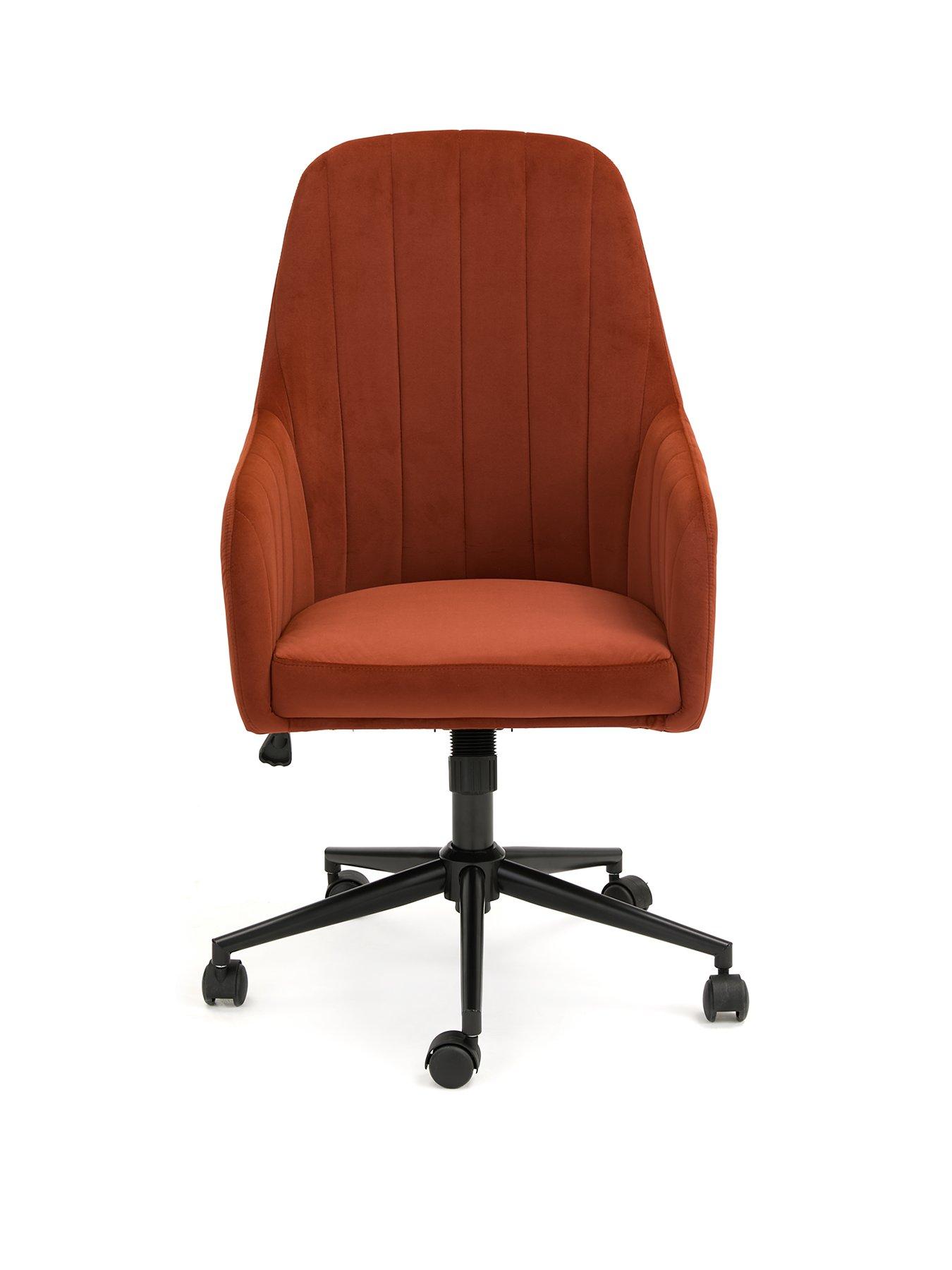  image of very-home-molby-fabric-office-chair-rustblack-fsc-certified