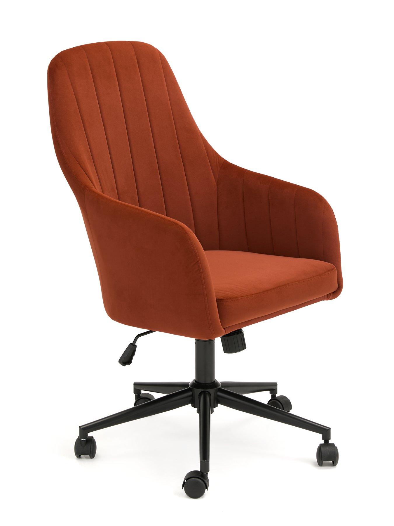  image of very-home-molby-fabric-office-chair-rustblack-fsc-certified