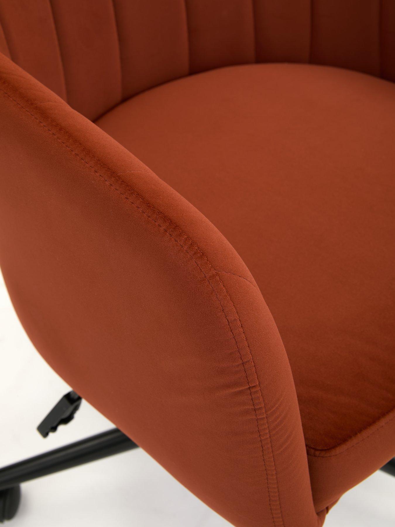  image of very-home-molby-fabric-office-chair-rustblack-fsc-certified
