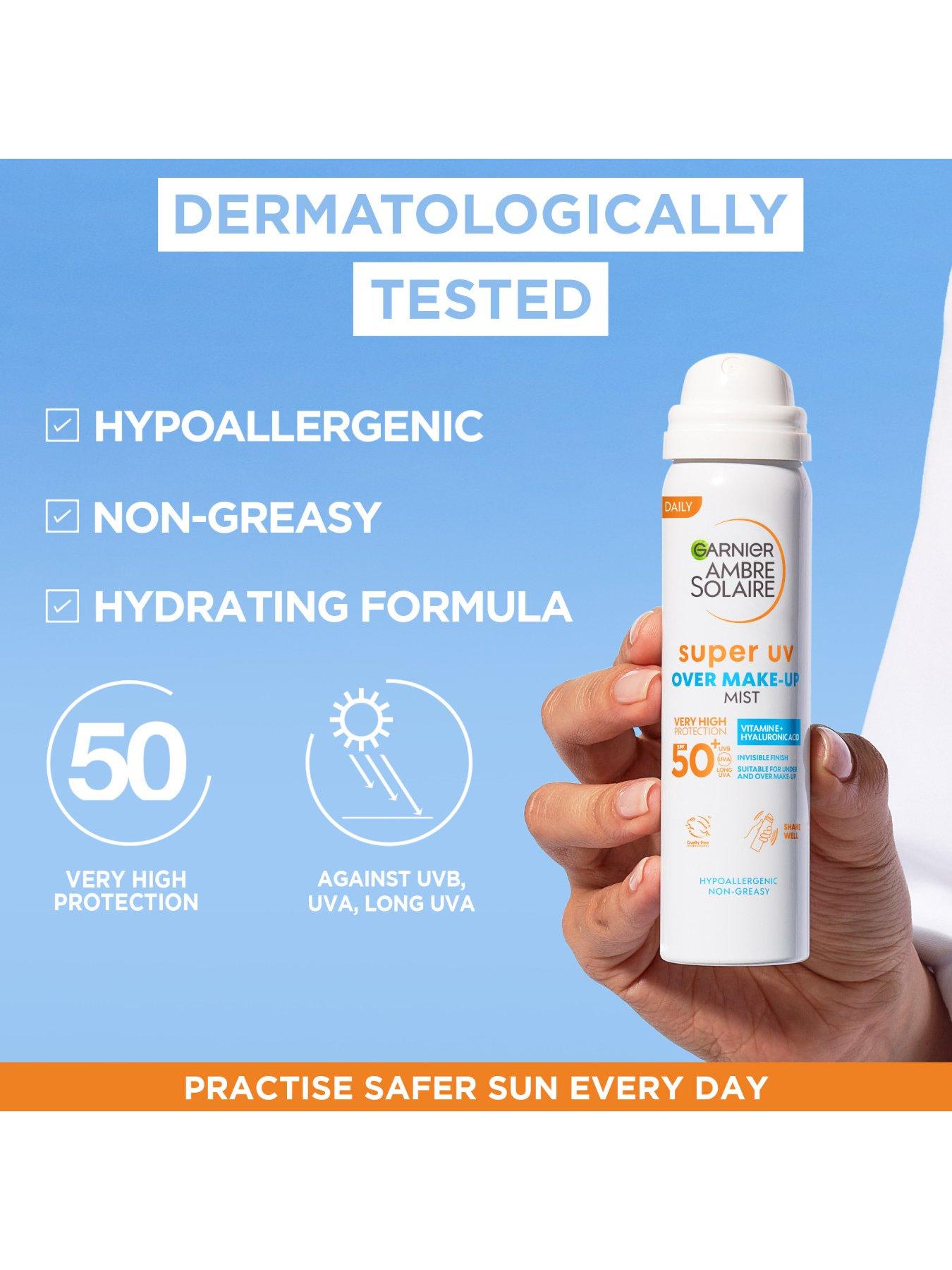 Image 5 of 6 of Garnier Ambre Solaire Over Makeup Super UV Protection Mist SPF50 -&nbsp;75ml