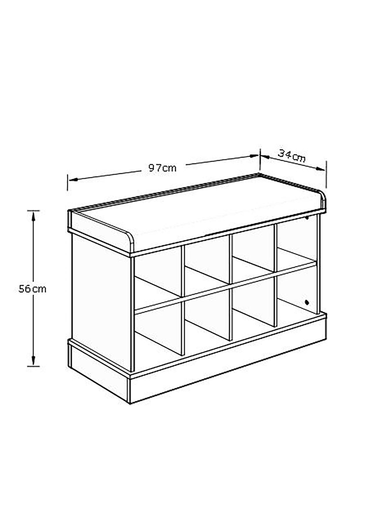  image of gfw-kempton-shoe-bench-wall-rack