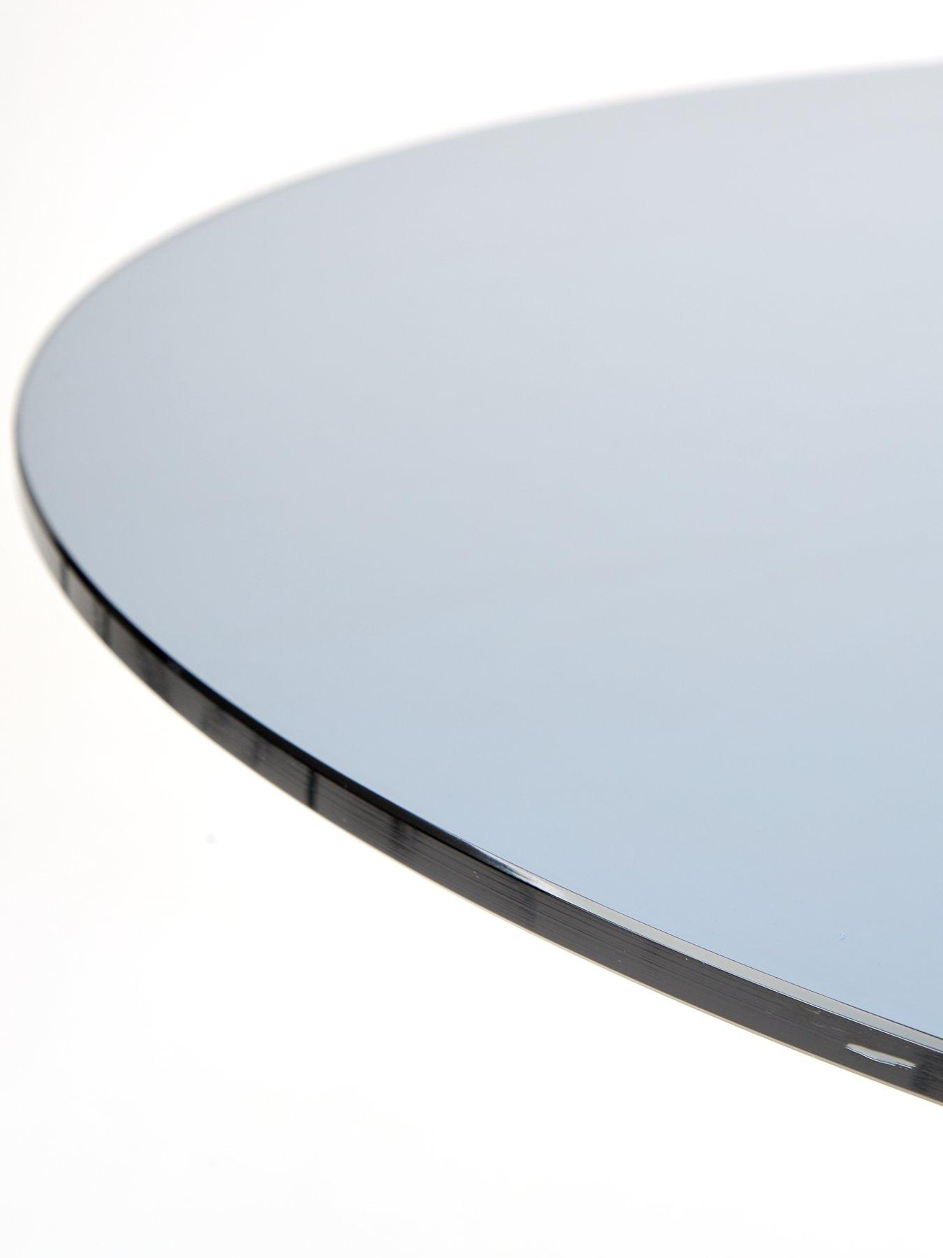 Image 4 of 7 of The Very Collection Marlow 110&nbsp;cm Round Smoked Glass Top&nbsp;Dining Table + 4 Fabric&nbsp;Chairs - Grey/Black