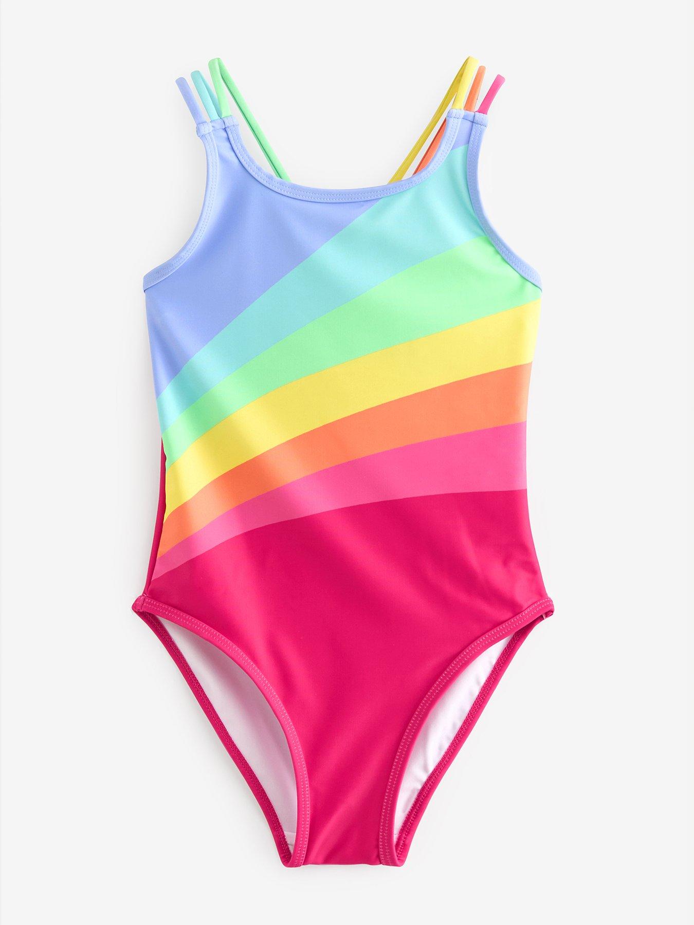 Rainbow one piece swimsuit deals