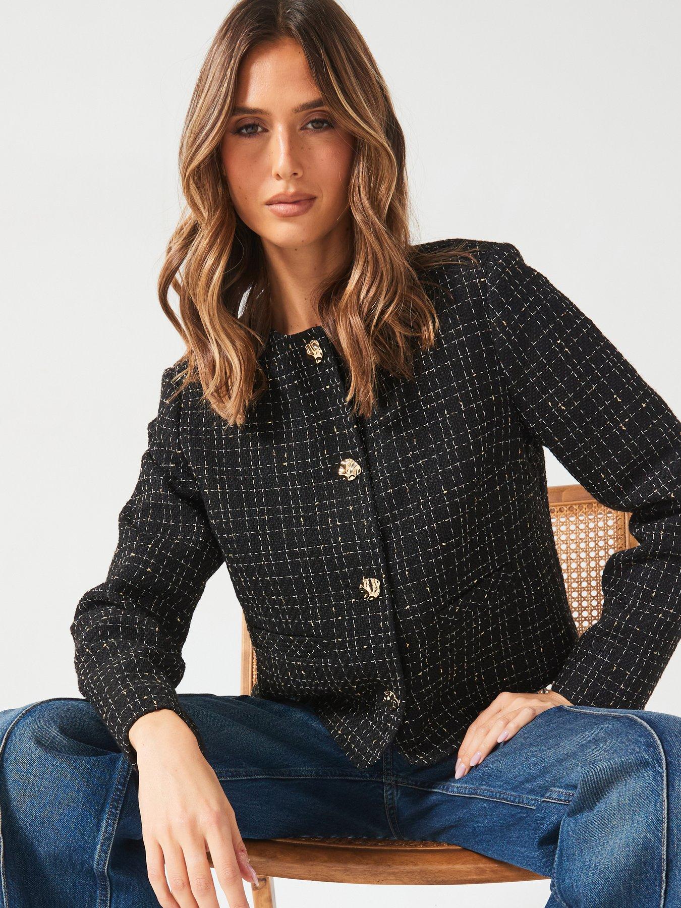 undefined Metallic Boucle Waistcoat - Multi