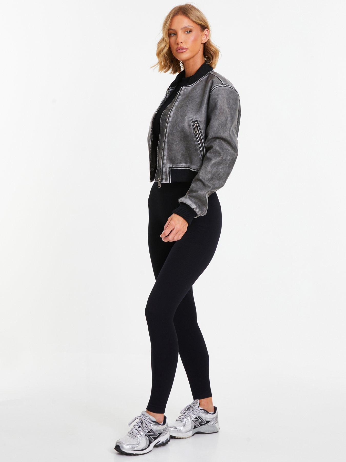 Quiz leather jacket sale
