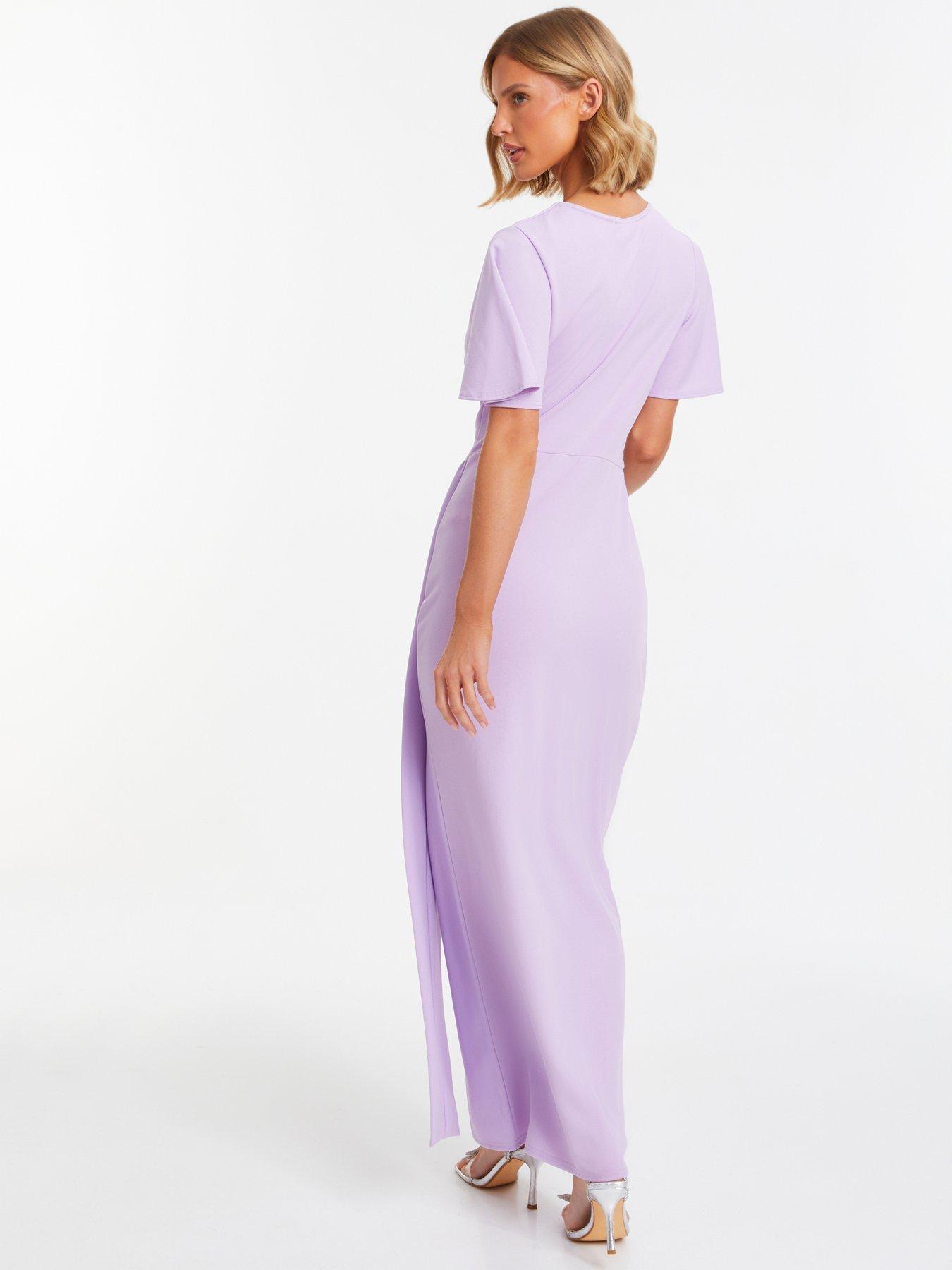 Lilac Wrap Maxi Dress