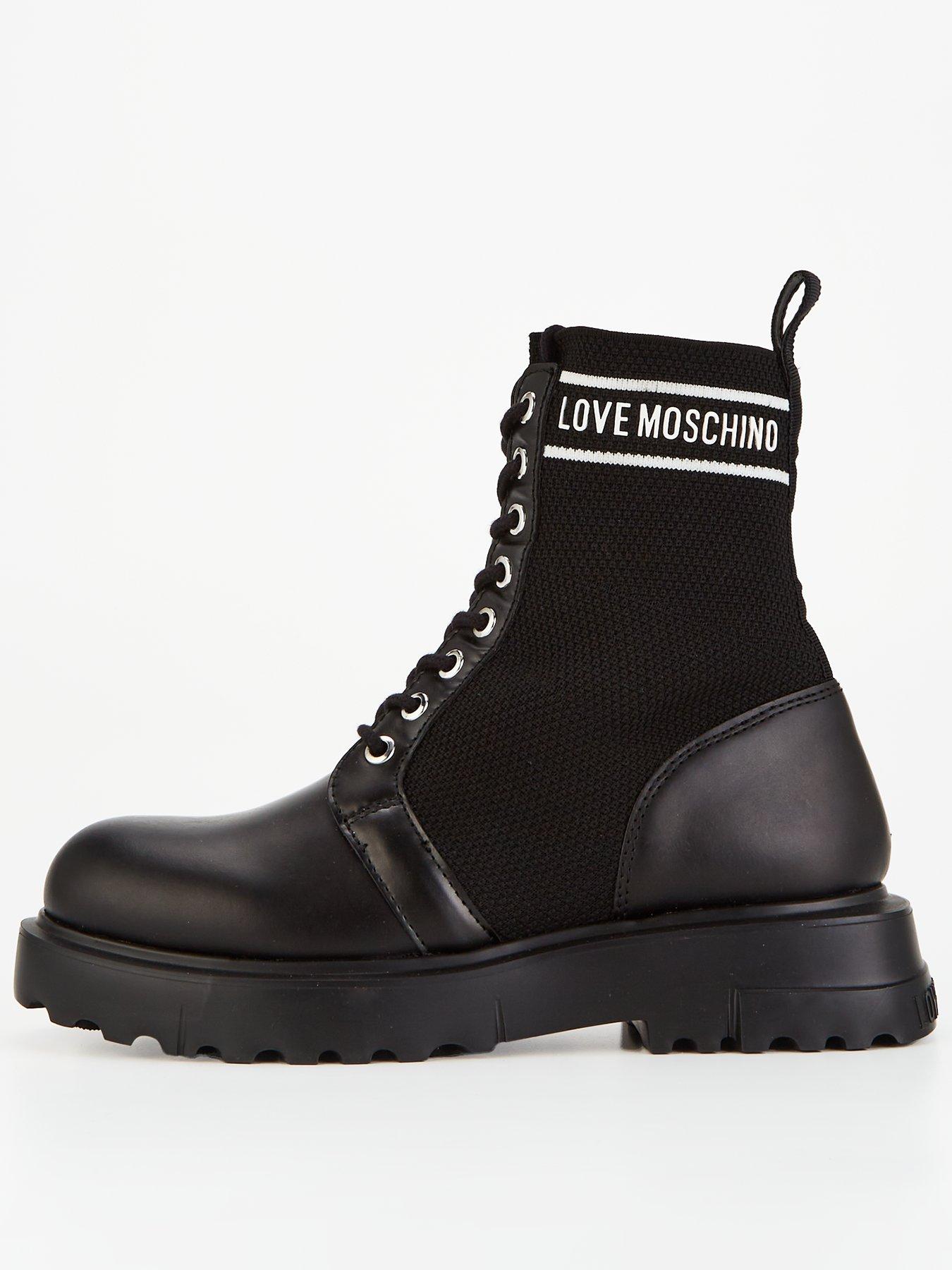 LOVE MOSCHINO Chunky Ankle Boots Black littlewoods