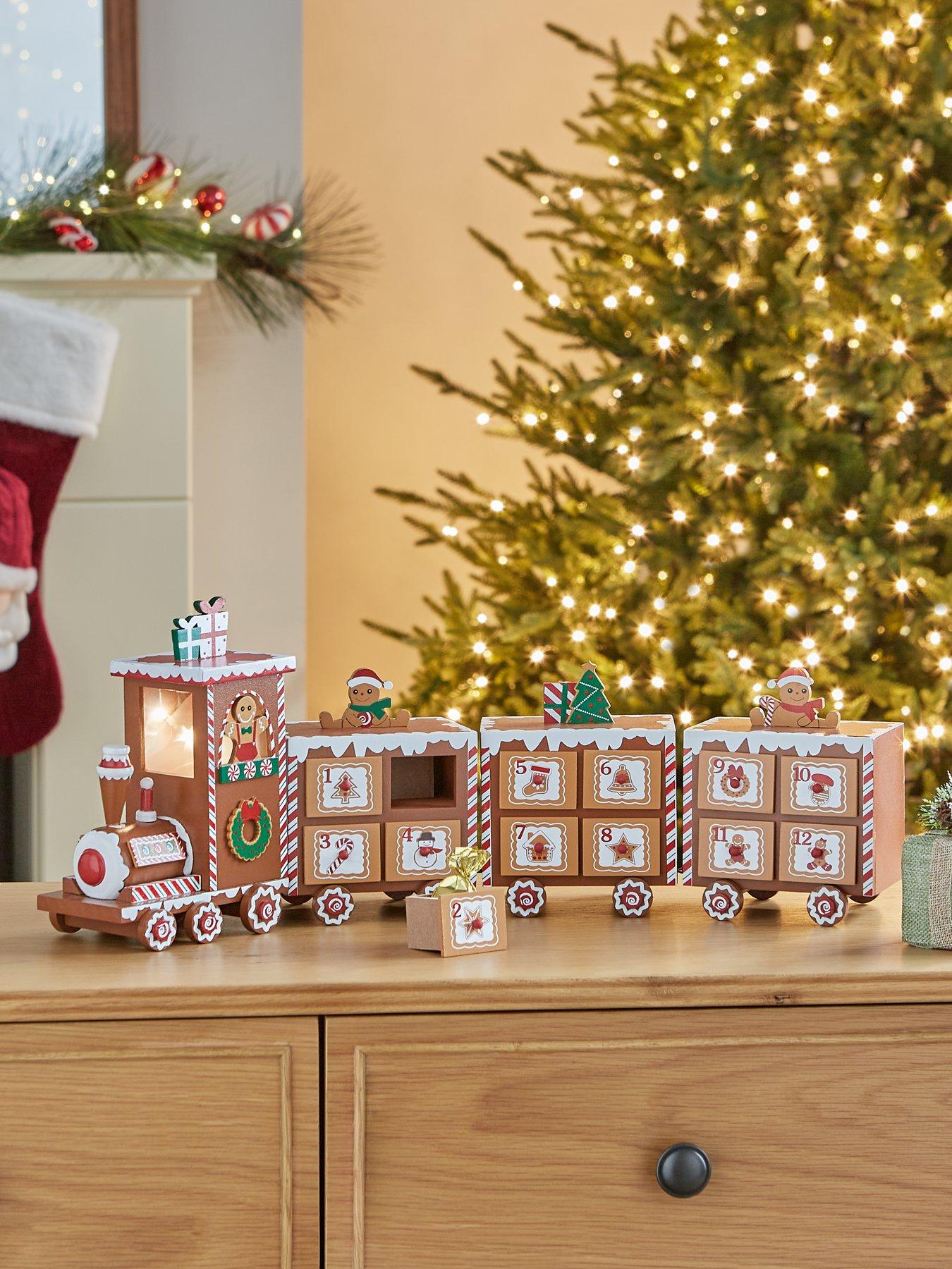 Three Kings Gingerbread Train Light Up Advent Calendar