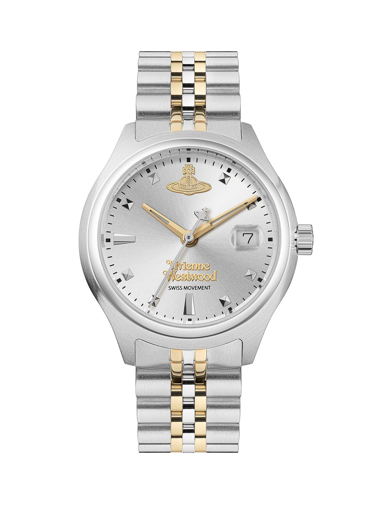 Image 1 of 6 of Vivienne Westwood Little Camberwell Quartz Watch with Silver Dial and Stainless Steel Bracelet