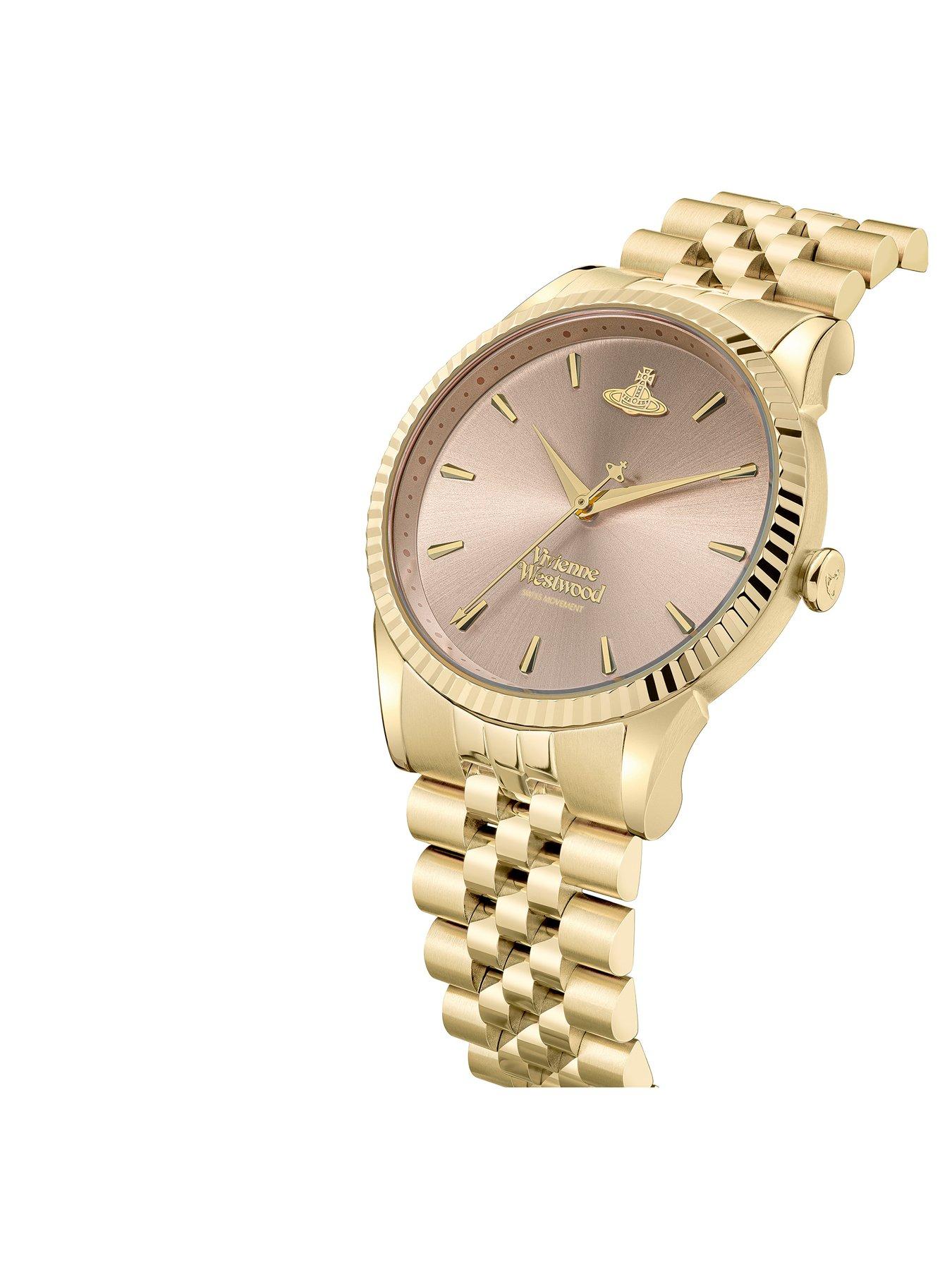 Image 2 of 6 of Vivienne Westwood Seymour Ladies Quartz Watch with Pink Dial &amp; Gold Stainless Steel Bracelet