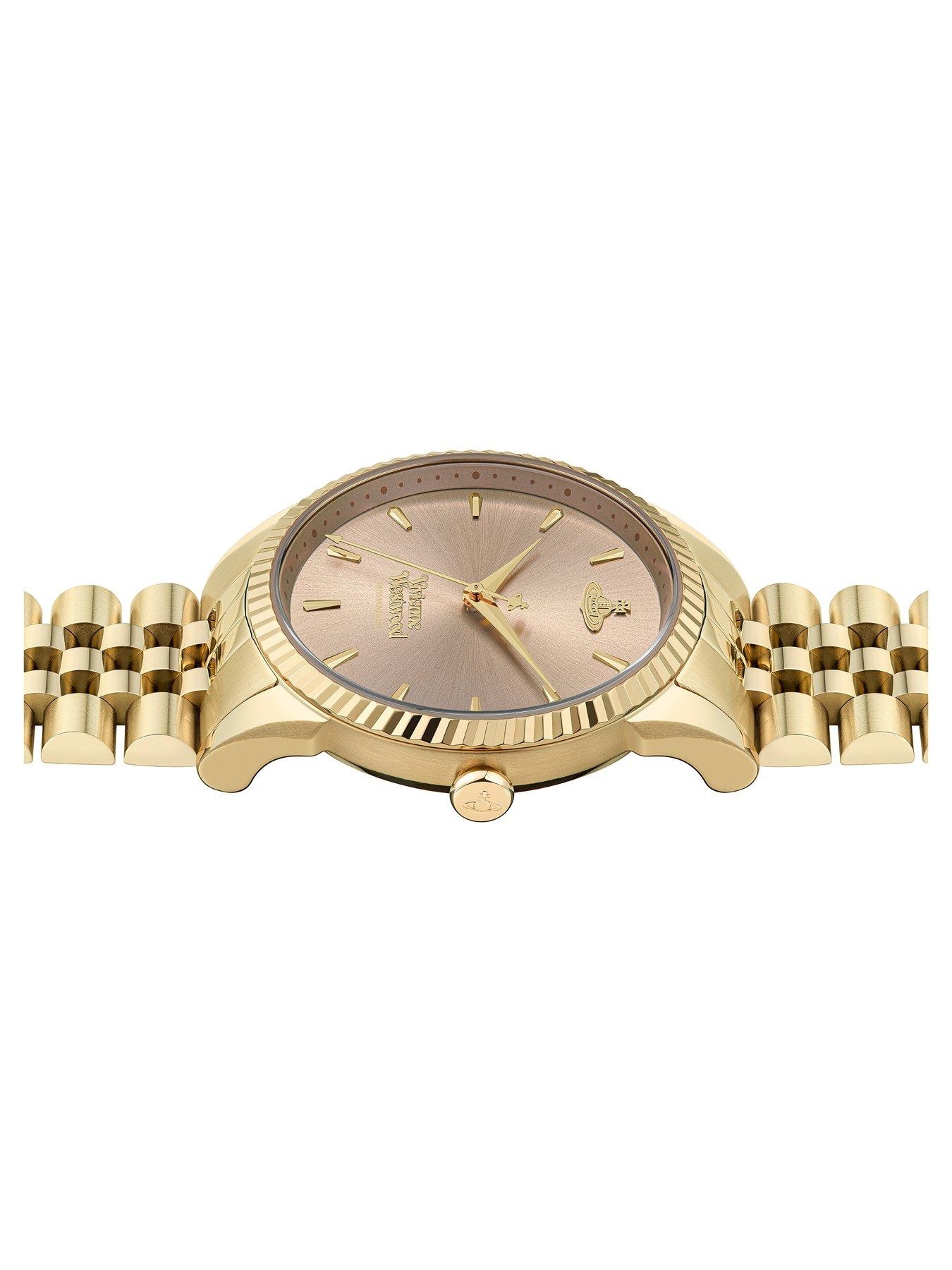 Image 4 of 6 of Vivienne Westwood Seymour Ladies Quartz Watch with Pink Dial &amp; Gold Stainless Steel Bracelet