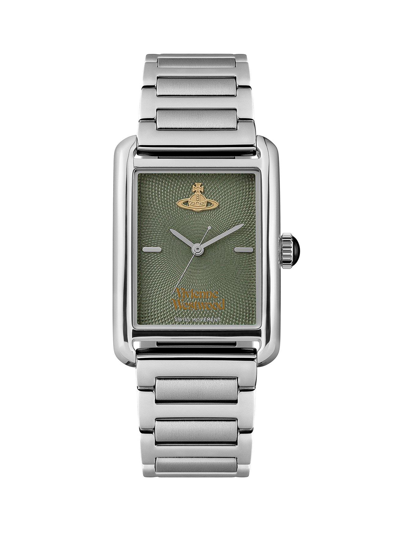 undefined Shacklewell Ladies Quartz Watch with Green Dial and Stainless Steel Bracelet