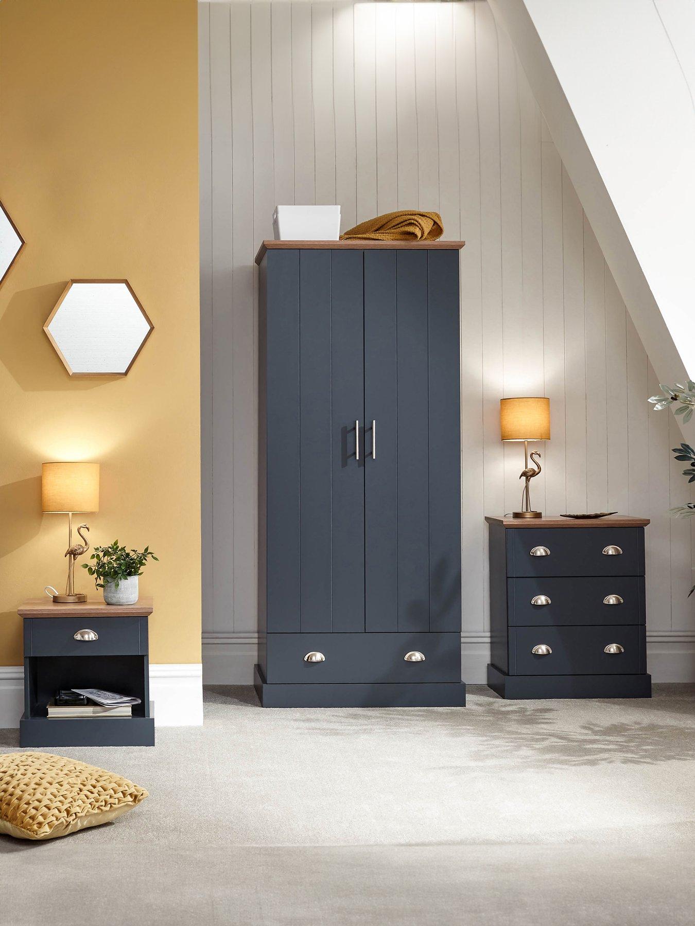  image of gfw-kendal-3-piece-package-2-door-1-drawernbspwardrobe-3-drawer-chest-and-1-drawer-bedside-chest