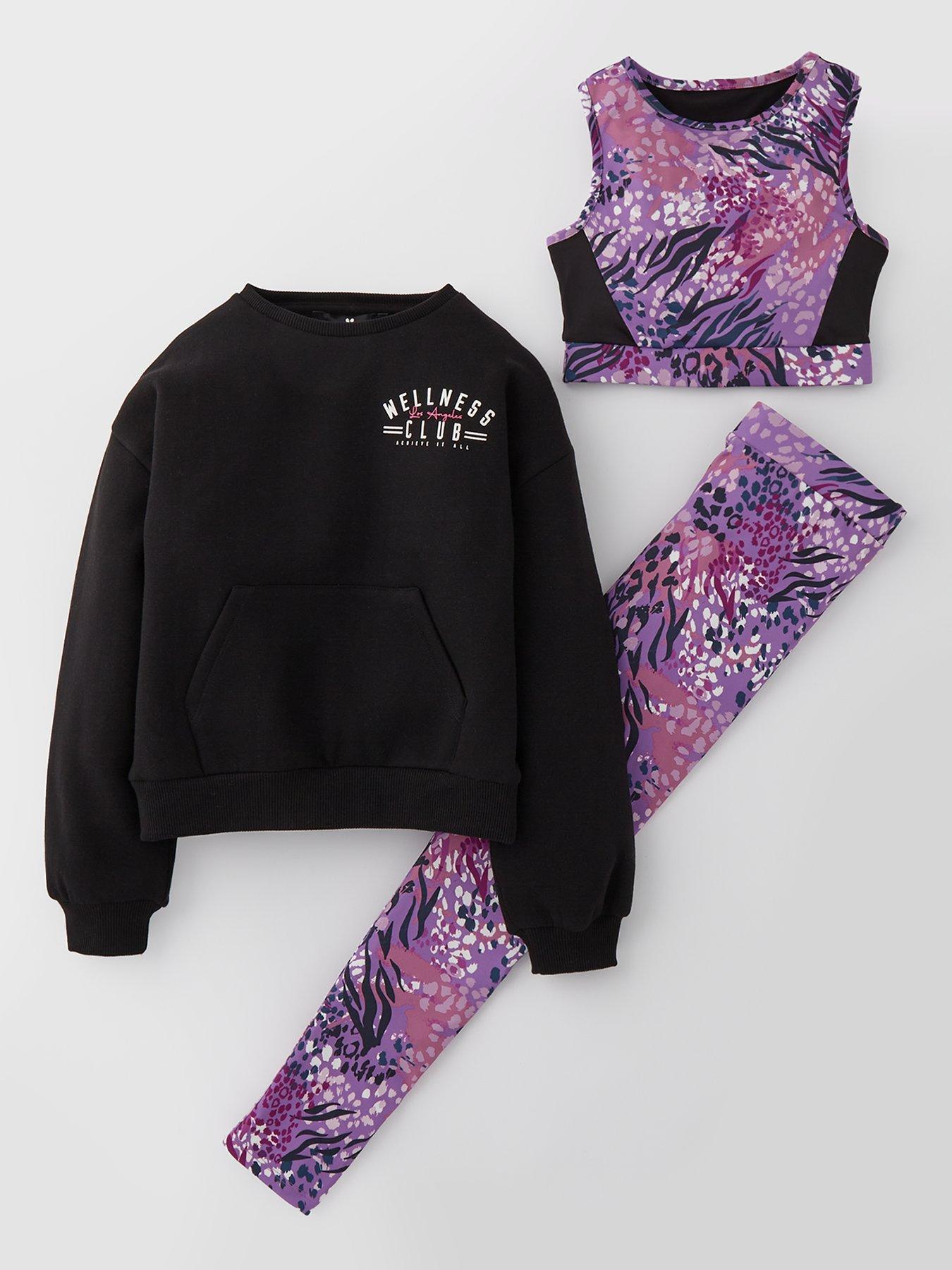 Image 1 of 4 of V by Very Girls 3 Piece Animal Active Set