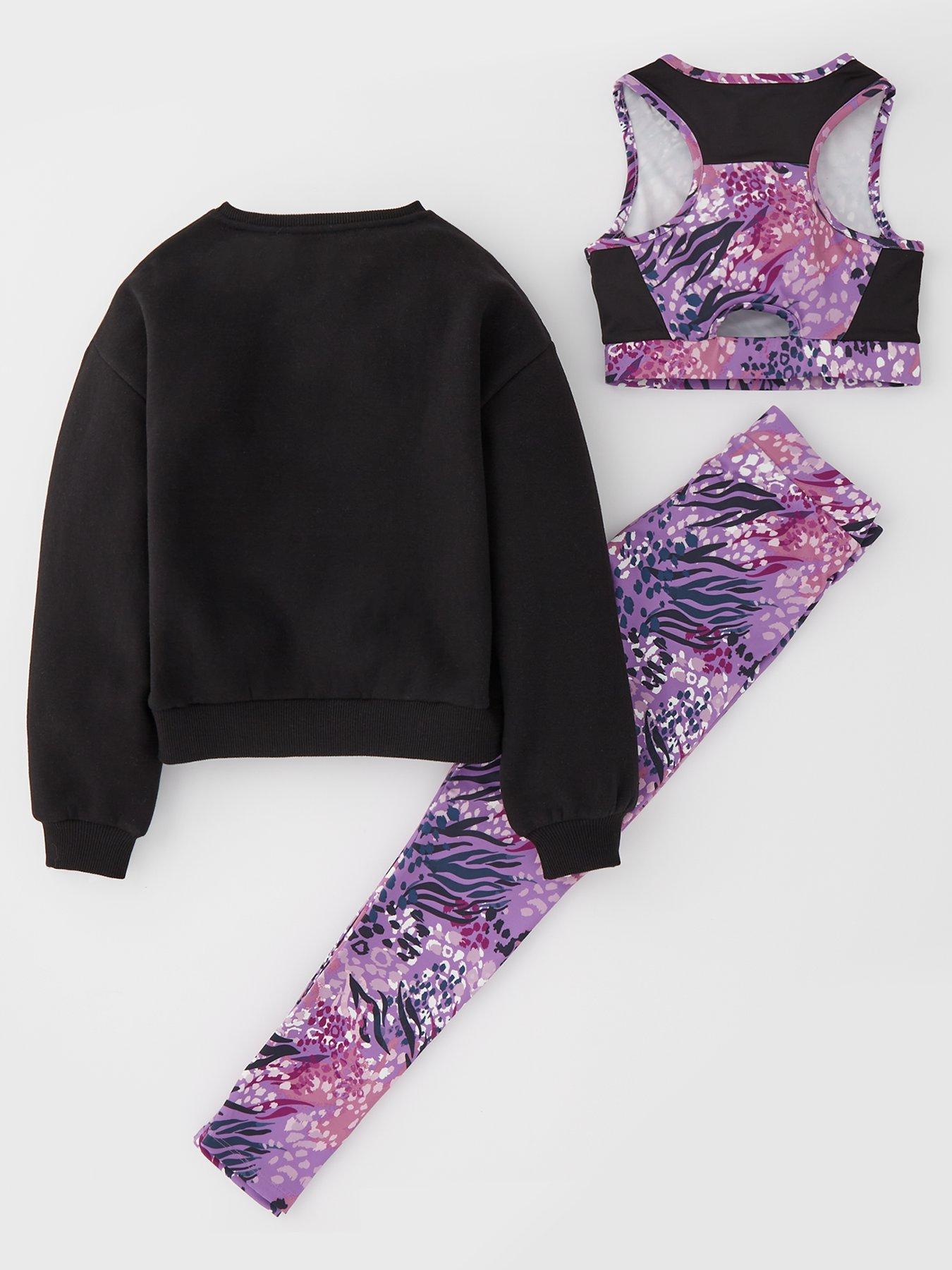 Image 2 of 4 of V by Very Girls 3 Piece Animal Active Set