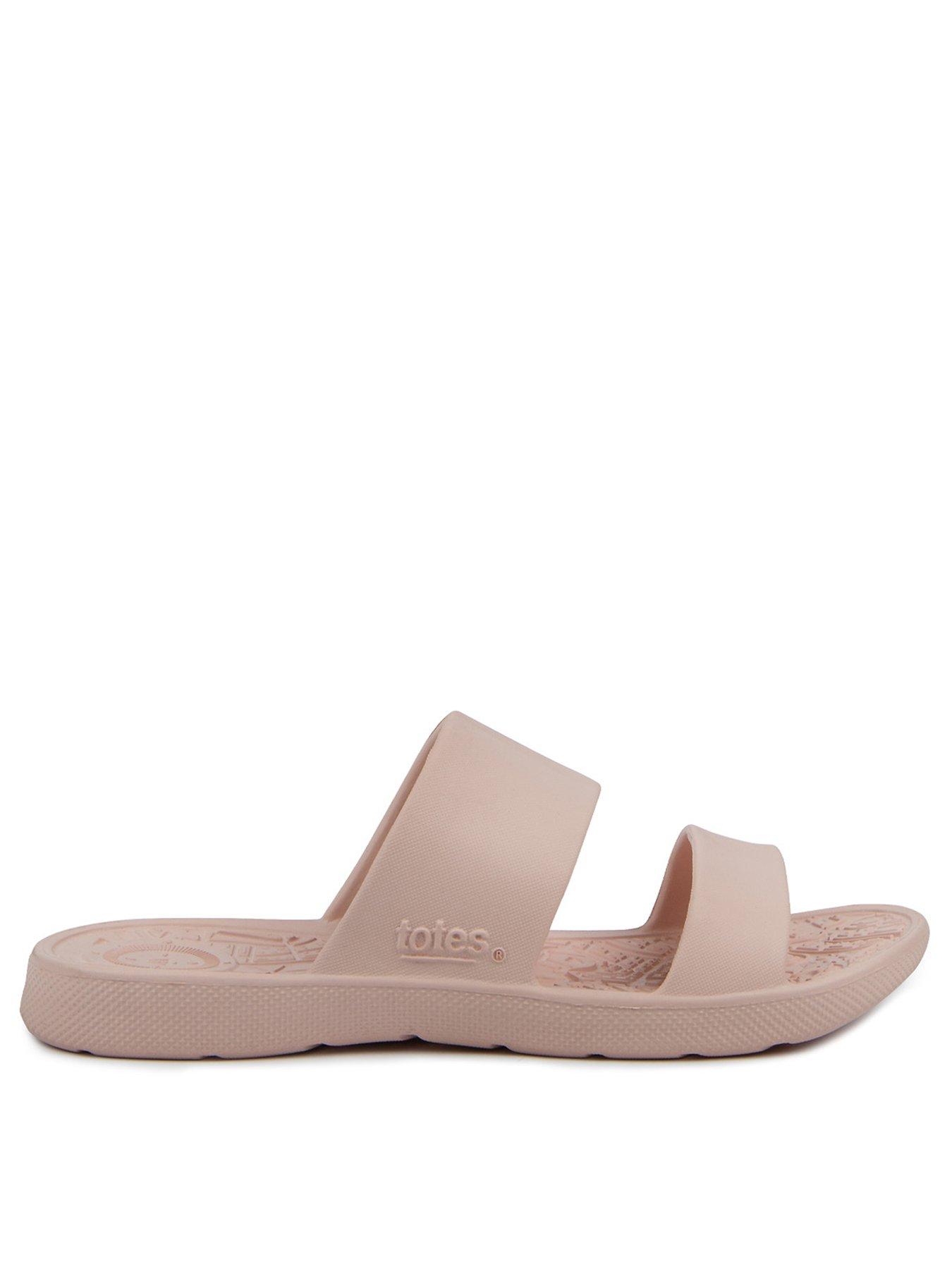  image of totes-solbounce-double-strap-slide-sandals-evening-sand