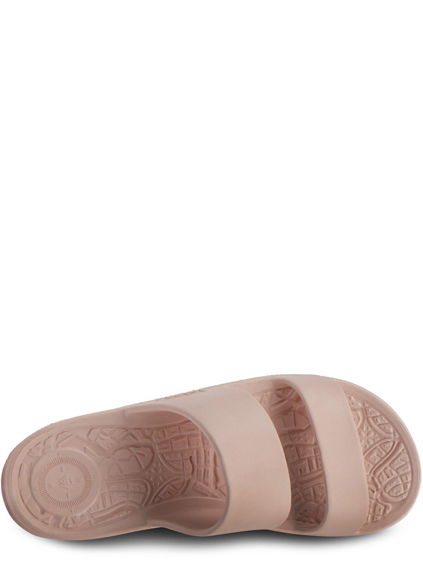  image of totes-solbounce-double-strap-slide-sandals-evening-sand