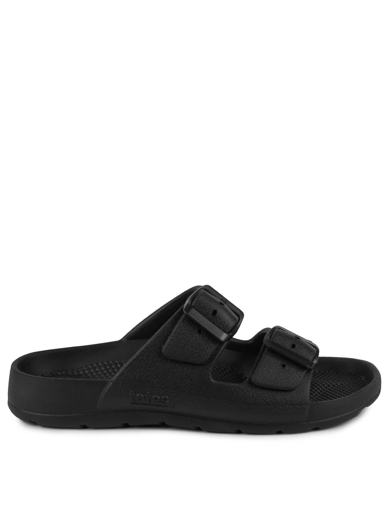  image of totes-solbounce-double-adjustable-buckle-slide-black