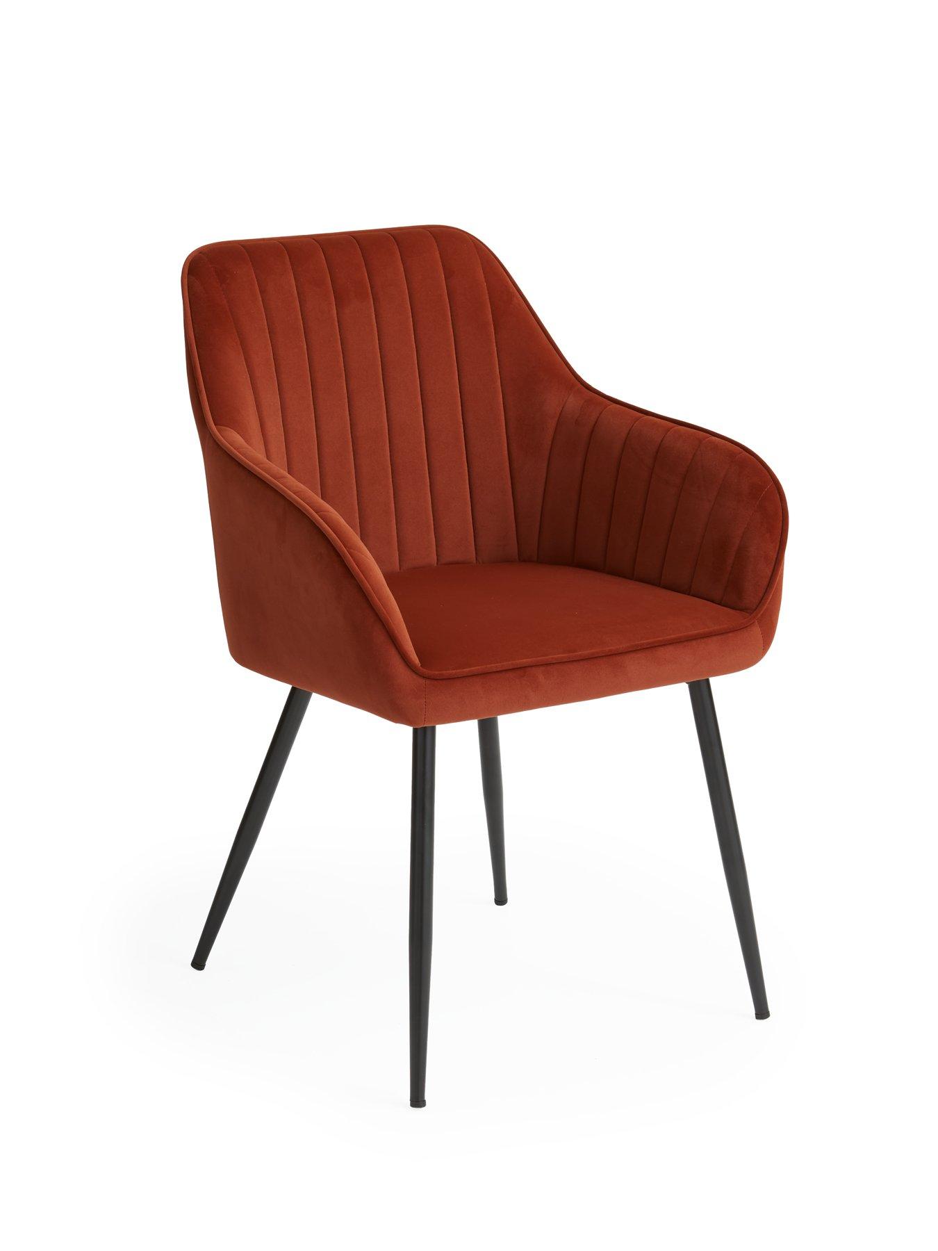 Image 4 of 7 of The Very Collection Alisha Pair of Fabric Dining Chairs - Rust&nbsp;- FSC&reg; Certified