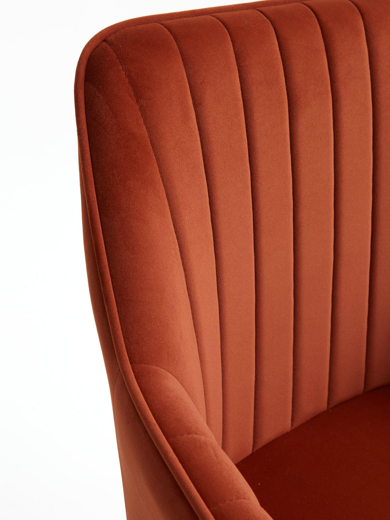 Image 5 of 7 of The Very Collection Alisha Pair of Fabric Dining Chairs - Rust&nbsp;- FSC&reg; Certified