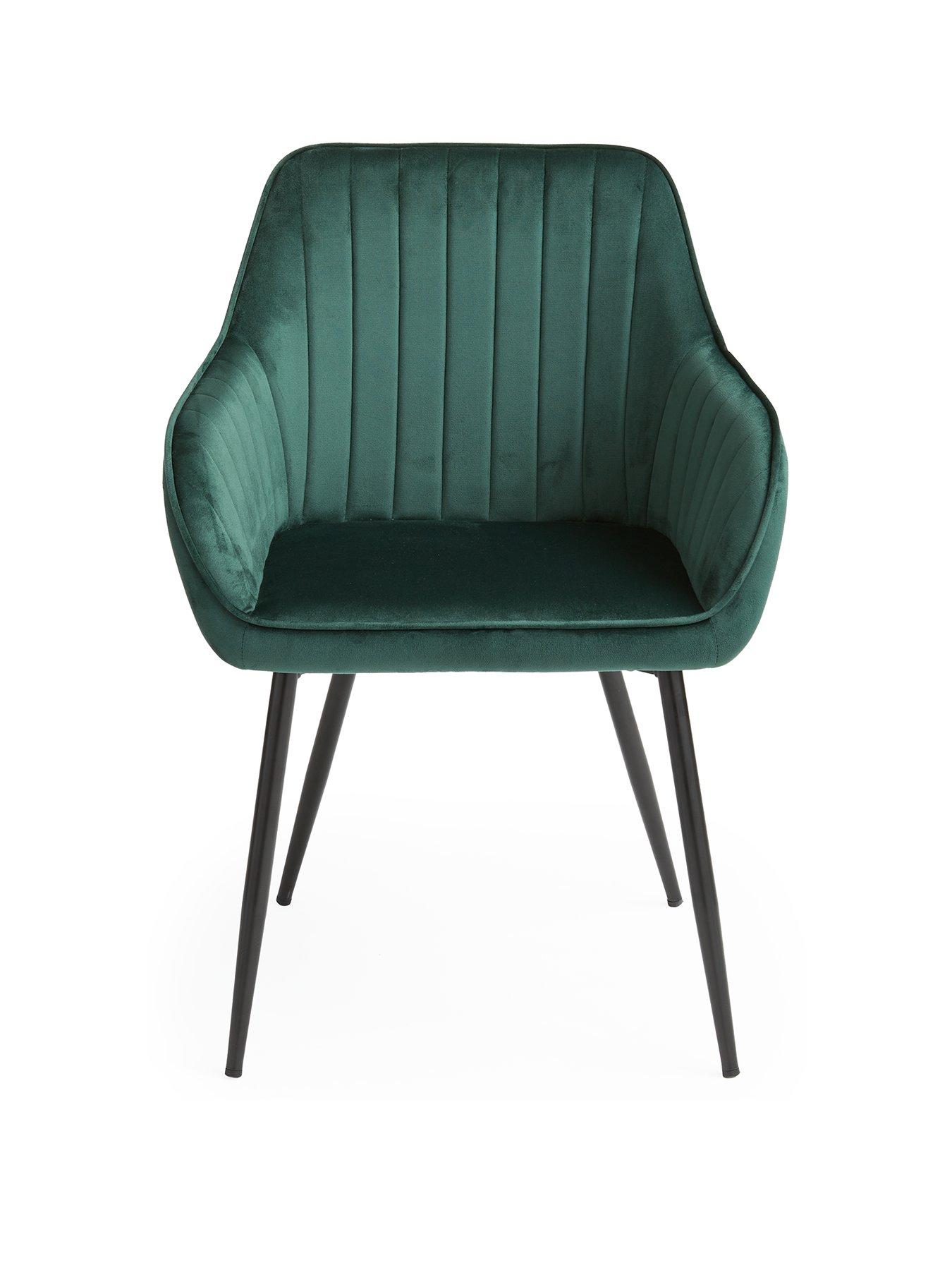 Image 3 of 7 of The Very Collection Alisha Pair of Fabric Dining Chairs - Green&nbsp;- FSC&reg; Certified