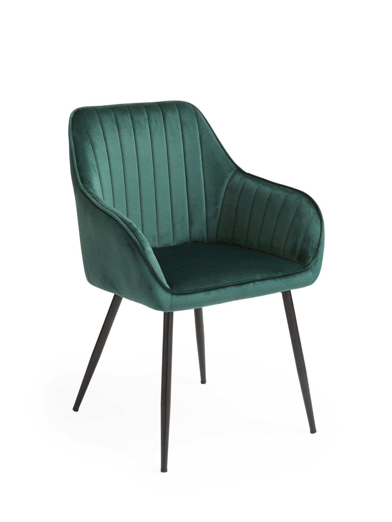 Image 4 of 7 of The Very Collection Alisha Pair of Fabric Dining Chairs - Green&nbsp;- FSC&reg; Certified