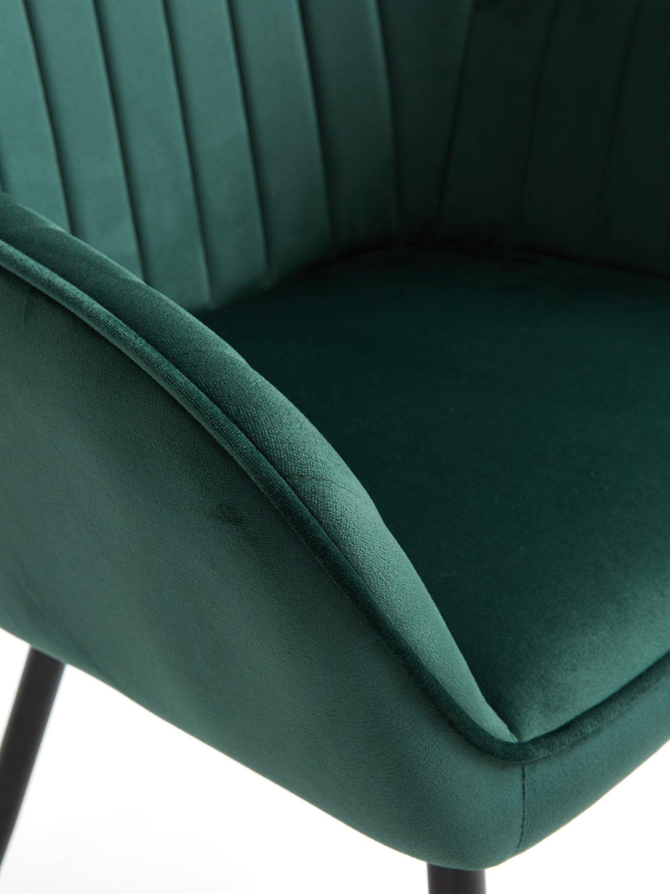 Image 6 of 7 of The Very Collection Alisha Pair of Fabric Dining Chairs - Green&nbsp;- FSC&reg; Certified