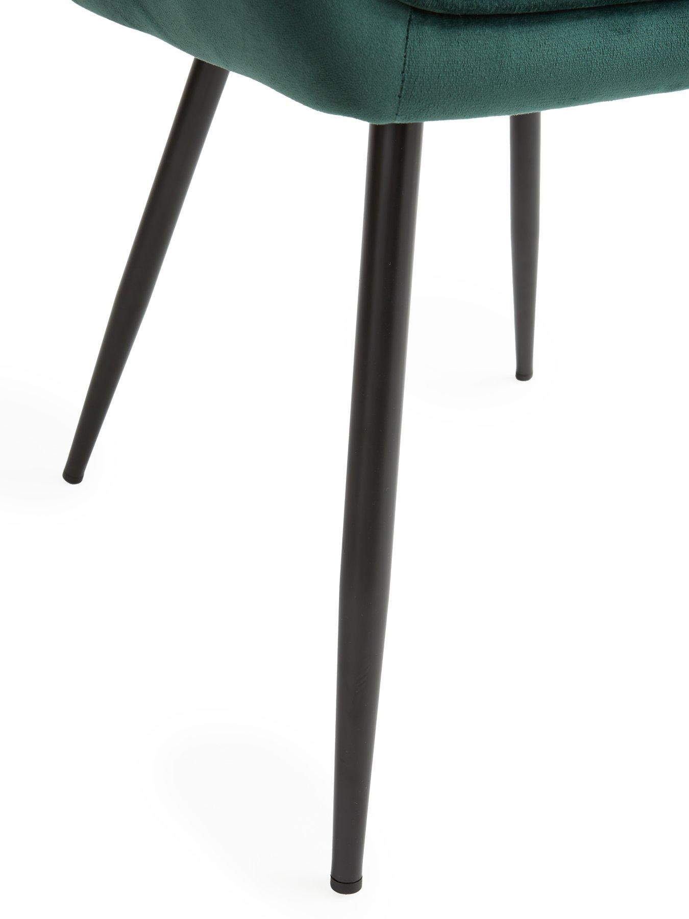 Image 7 of 7 of The Very Collection Alisha Pair of Fabric Dining Chairs - Green&nbsp;- FSC&reg; Certified