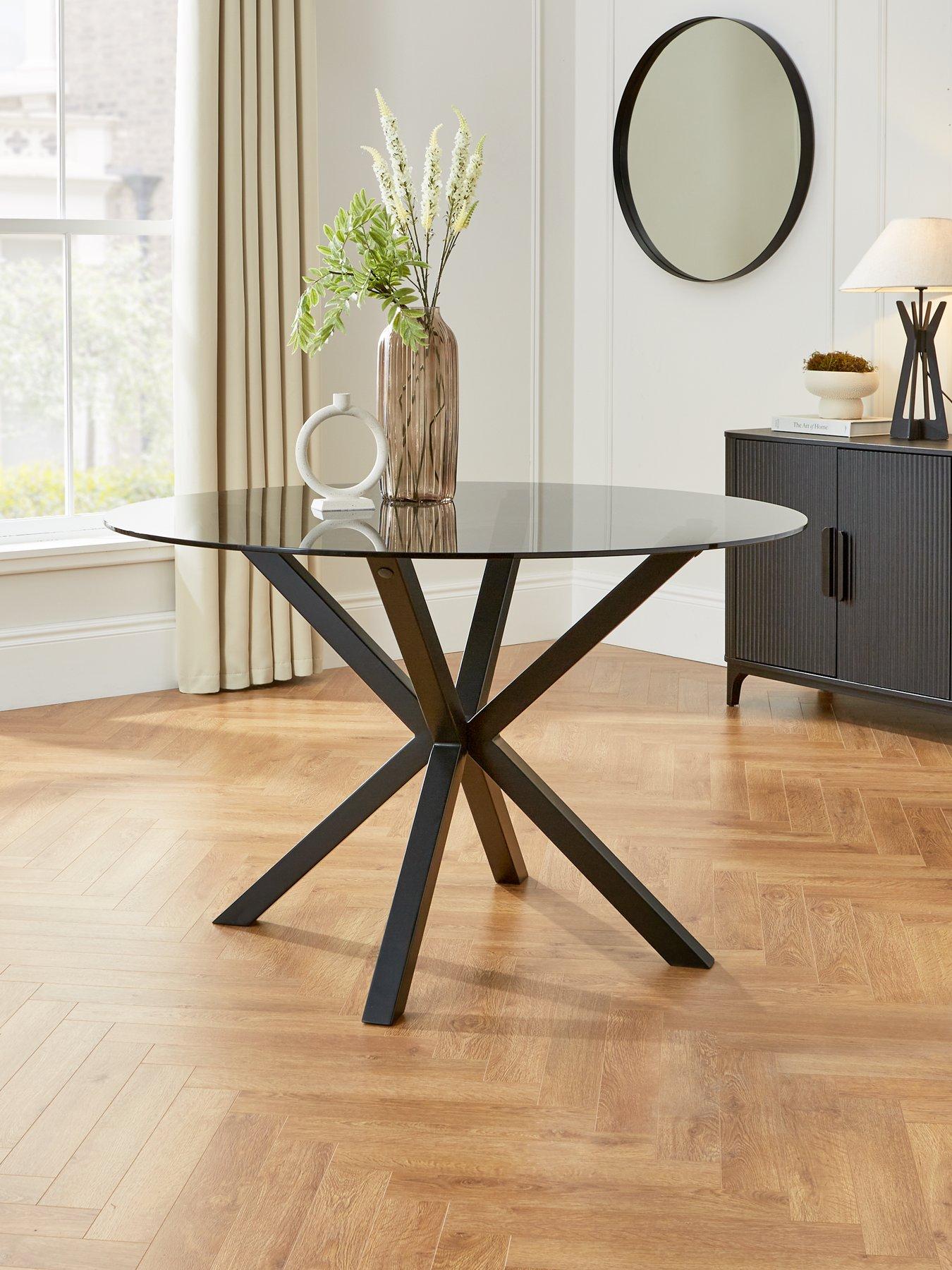 Very Home Chopstick 120 cm Round Dining Table - Black