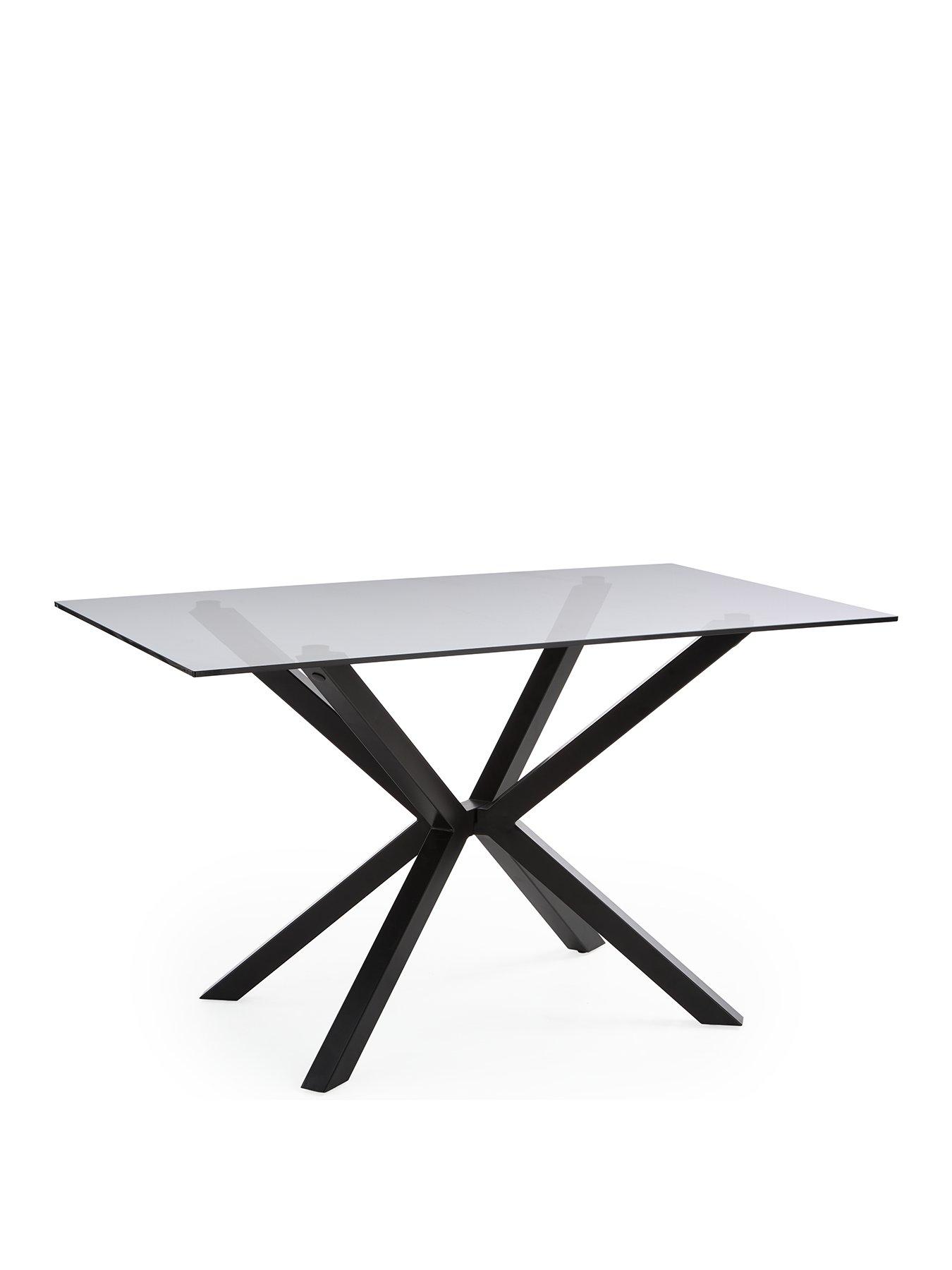 Image 2 of 7 of The Very Collection Chopstick&nbsp;130&nbsp;cm Rectangular Glass Top&nbsp;Dining Table - Black