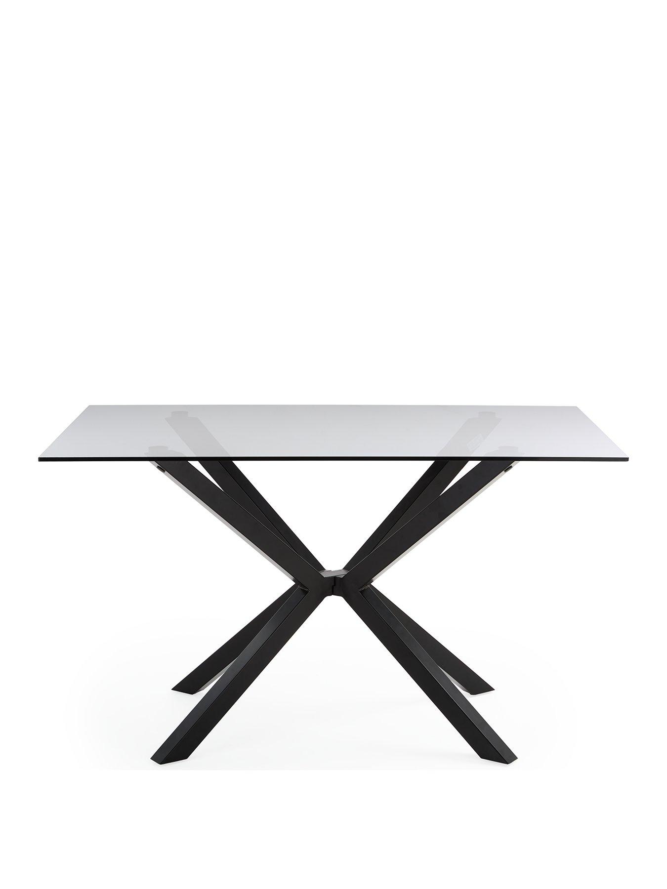Image 3 of 7 of The Very Collection Chopstick&nbsp;130&nbsp;cm Rectangular Glass Top&nbsp;Dining Table - Black