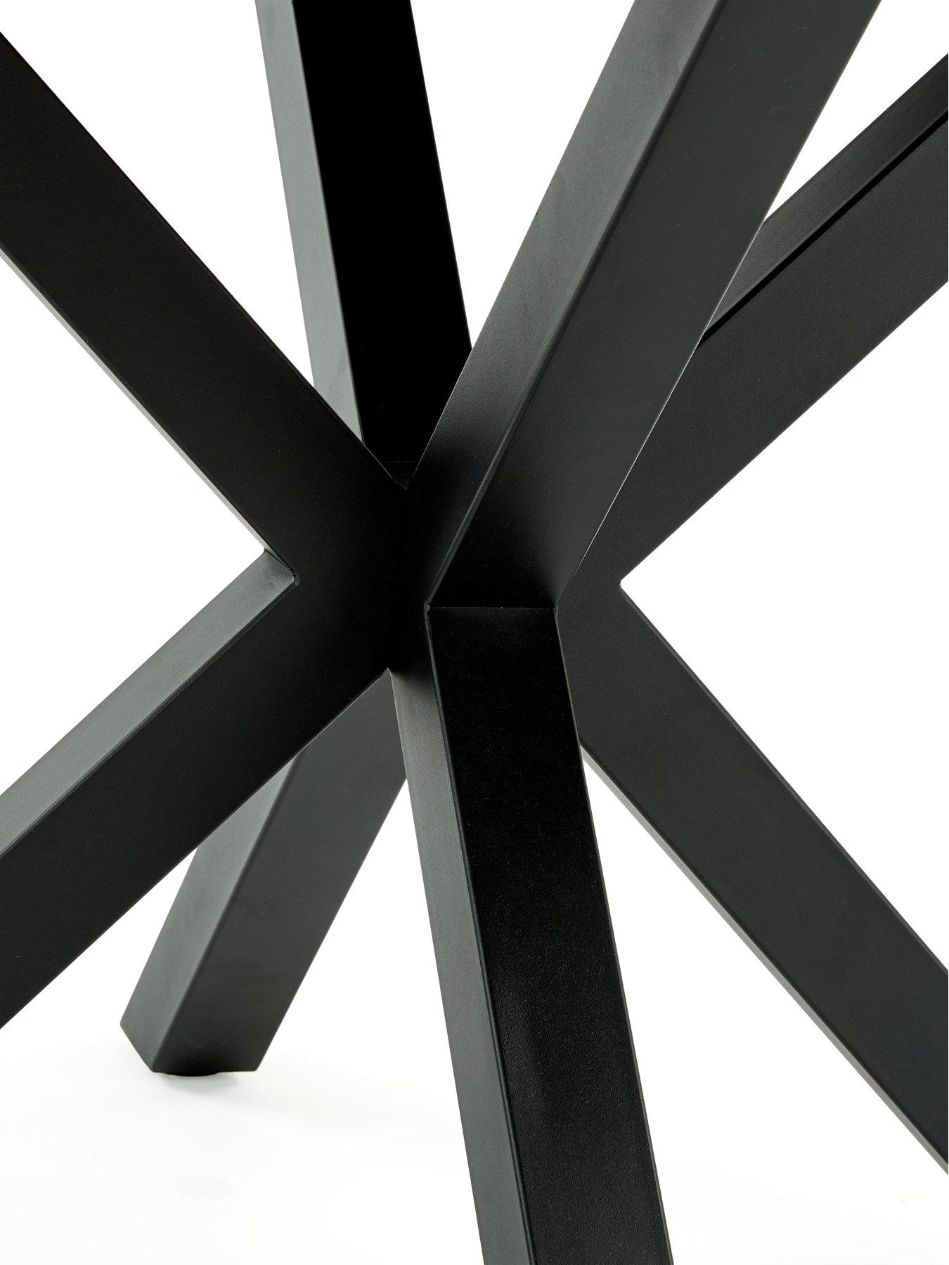 Image 4 of 6 of The Very Collection Arabella 120 cm Ceramic Round Dining Table - Black/White - FSC&reg; Certified
