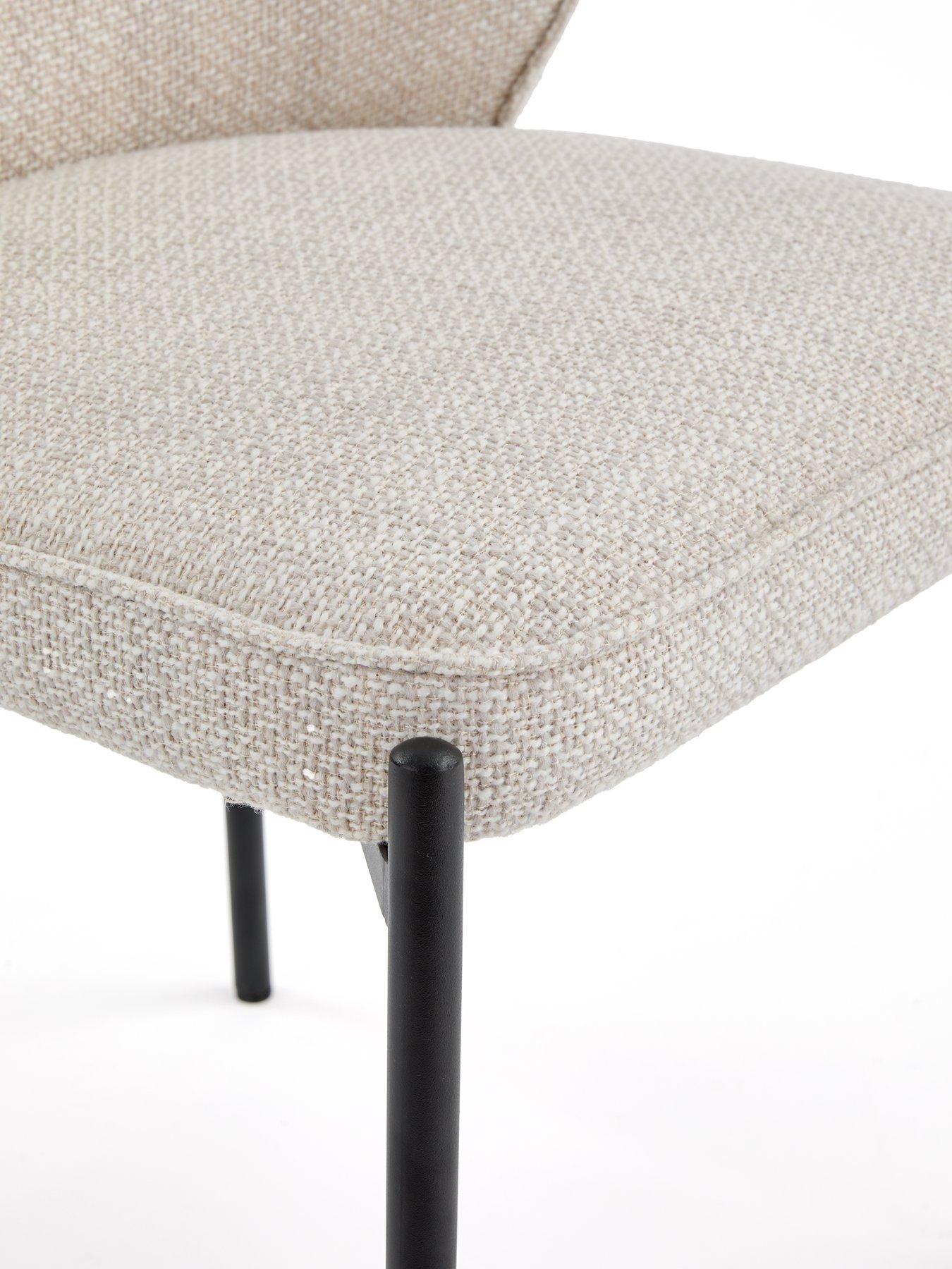  image of very-home-nordic-pair-of-2-fabricnbspchairs-greyblacknbsp--fscreg-certified