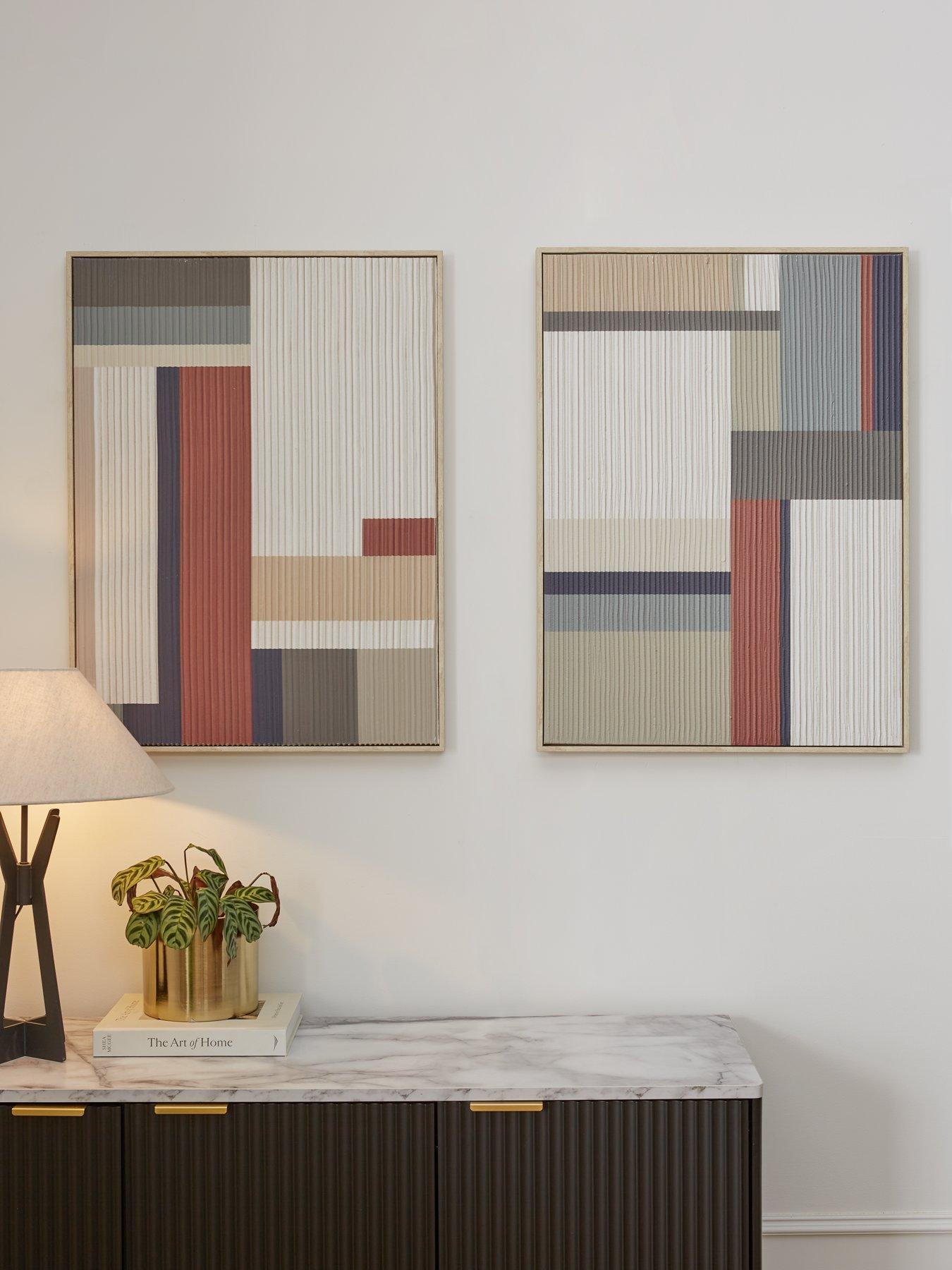 The Very Collection Set of 2 Abstract Canvas 80x60cm
