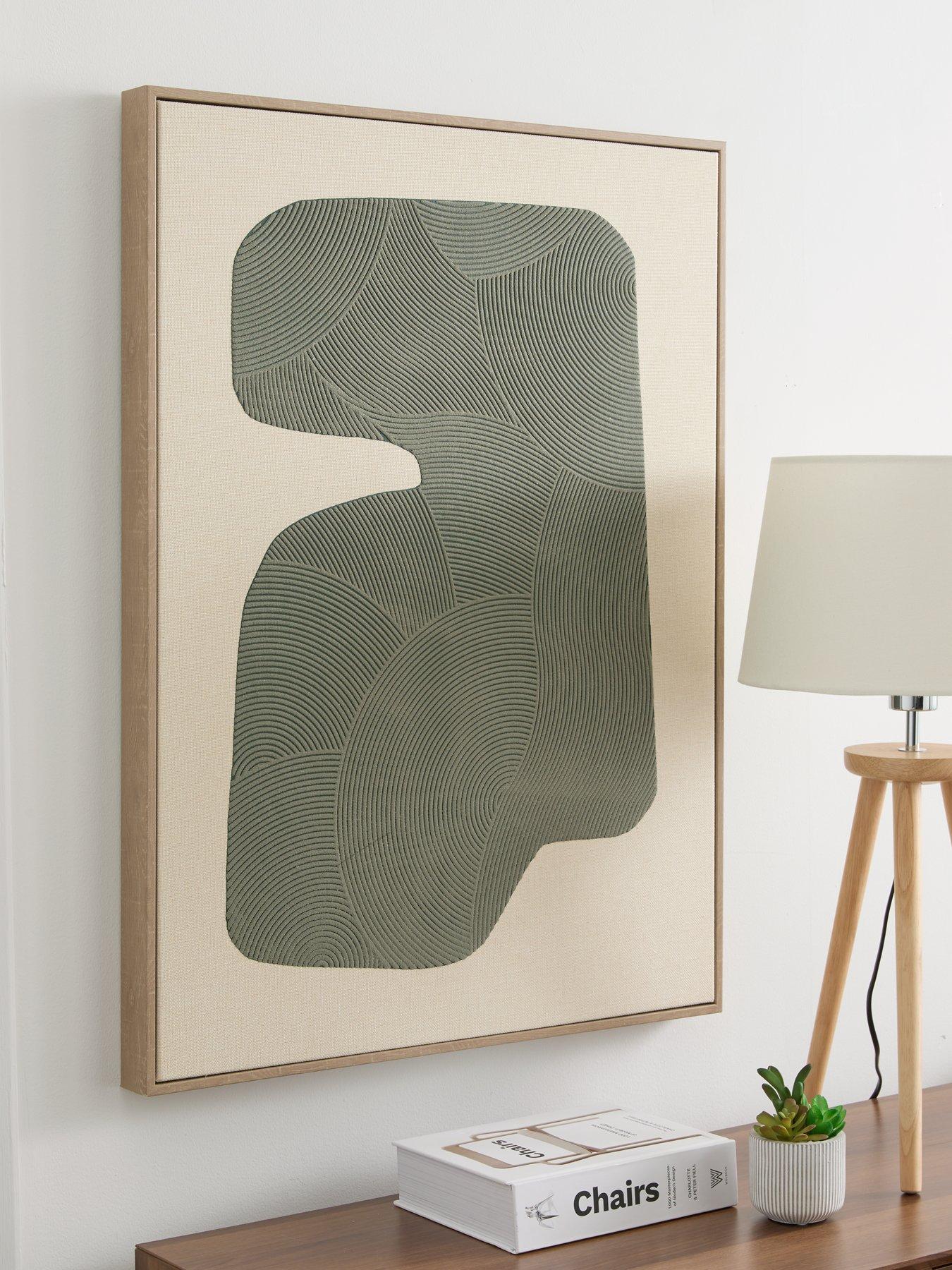 The Very Collection Green Abstract Canvas 80x60cm